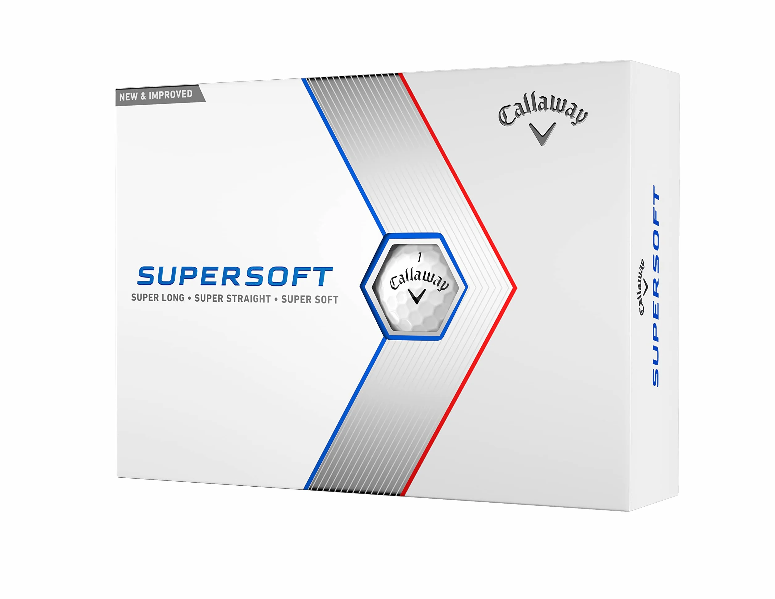Callaway Golf Supersoft piłka golfowa 2023 biała hybrydowa, jeden tuzin