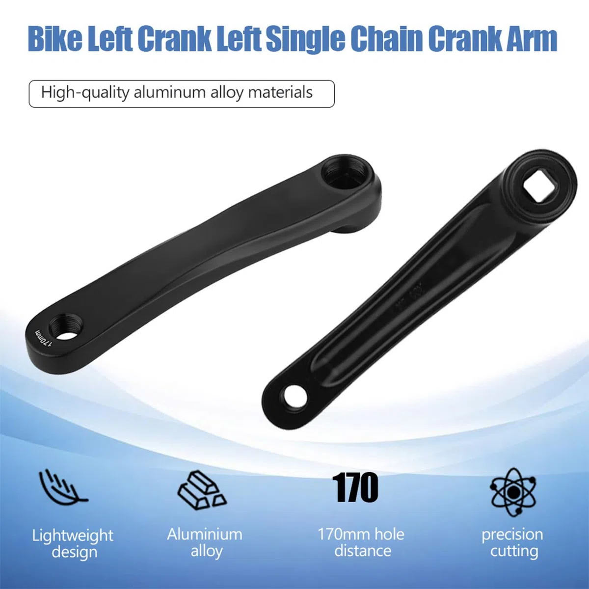 Lewa Korba Rowerowa 170mm Zestaw Ramion Korby ze Stopu Aluminium Rowerowa Lewa Korba Wymiana Akcesoriów Rowerowych