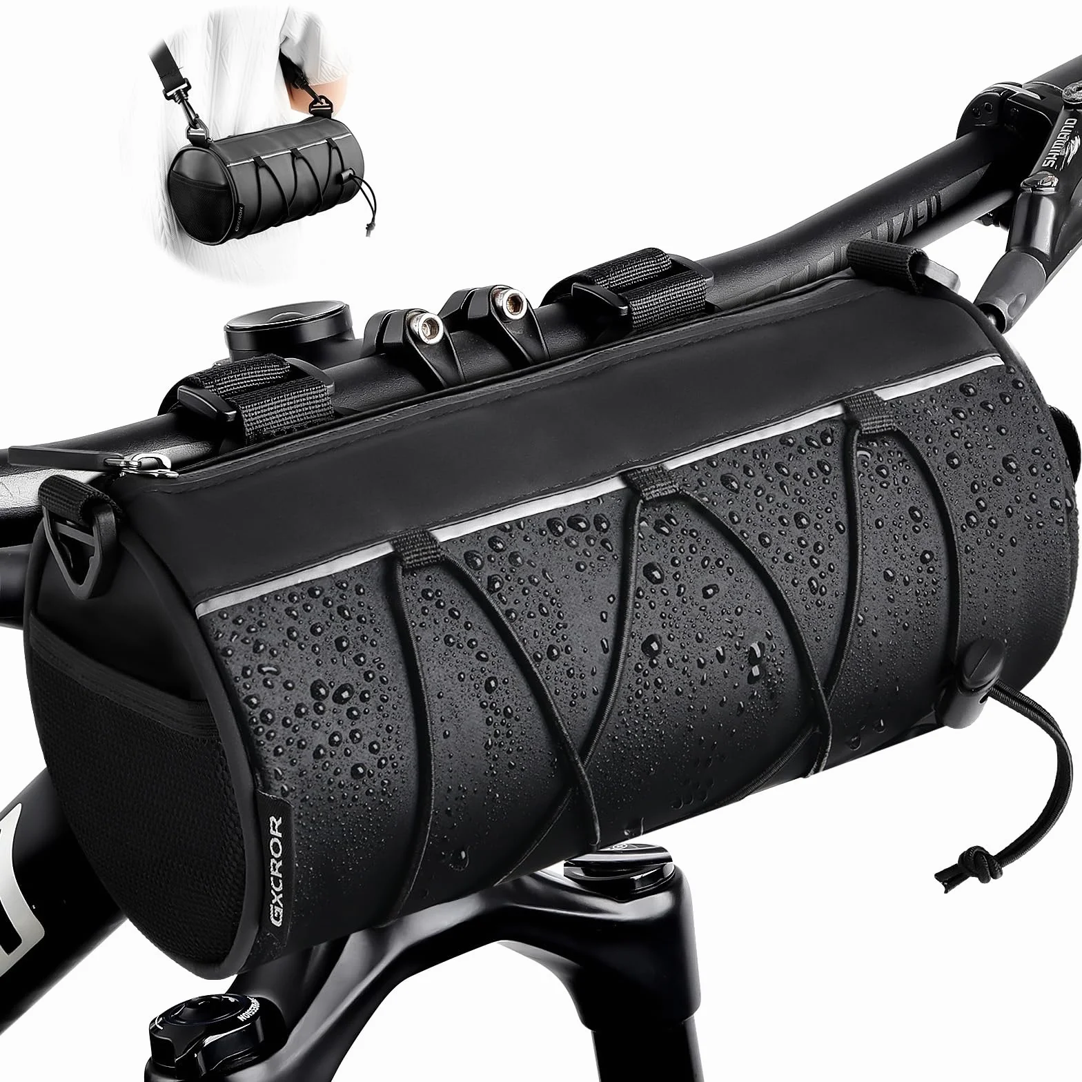 Torba na kierownicę rowerową wodoodporna 2,4 l do bikepacking