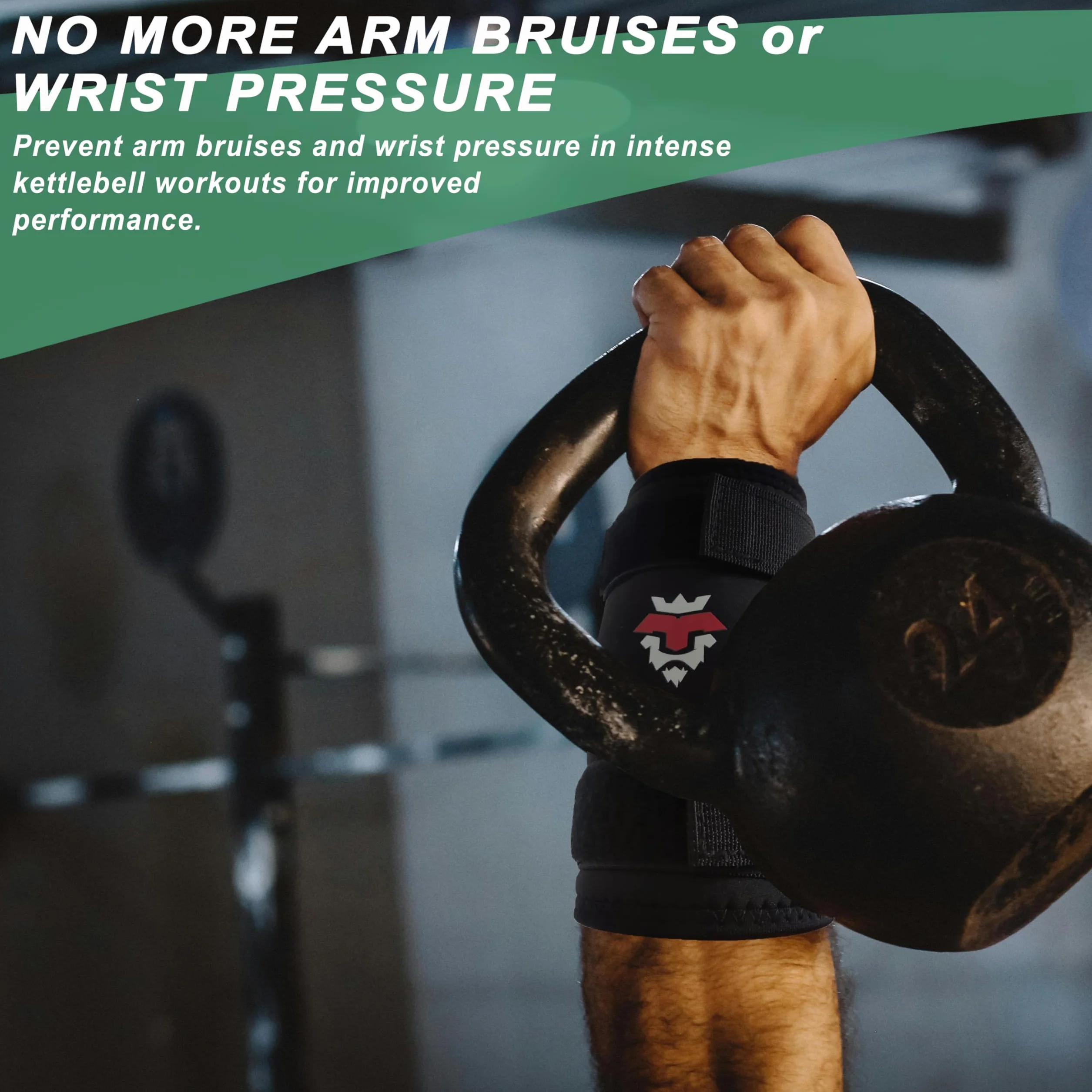 Kettlebell ochraniacze na nadgarstki, regulowane paski dla wygodnego dopasowania, ochrona 7 mm - zakrywa nadgarstek i przedramię, do noszenia na skórze i koszuli, lekkie i trwałe (para)