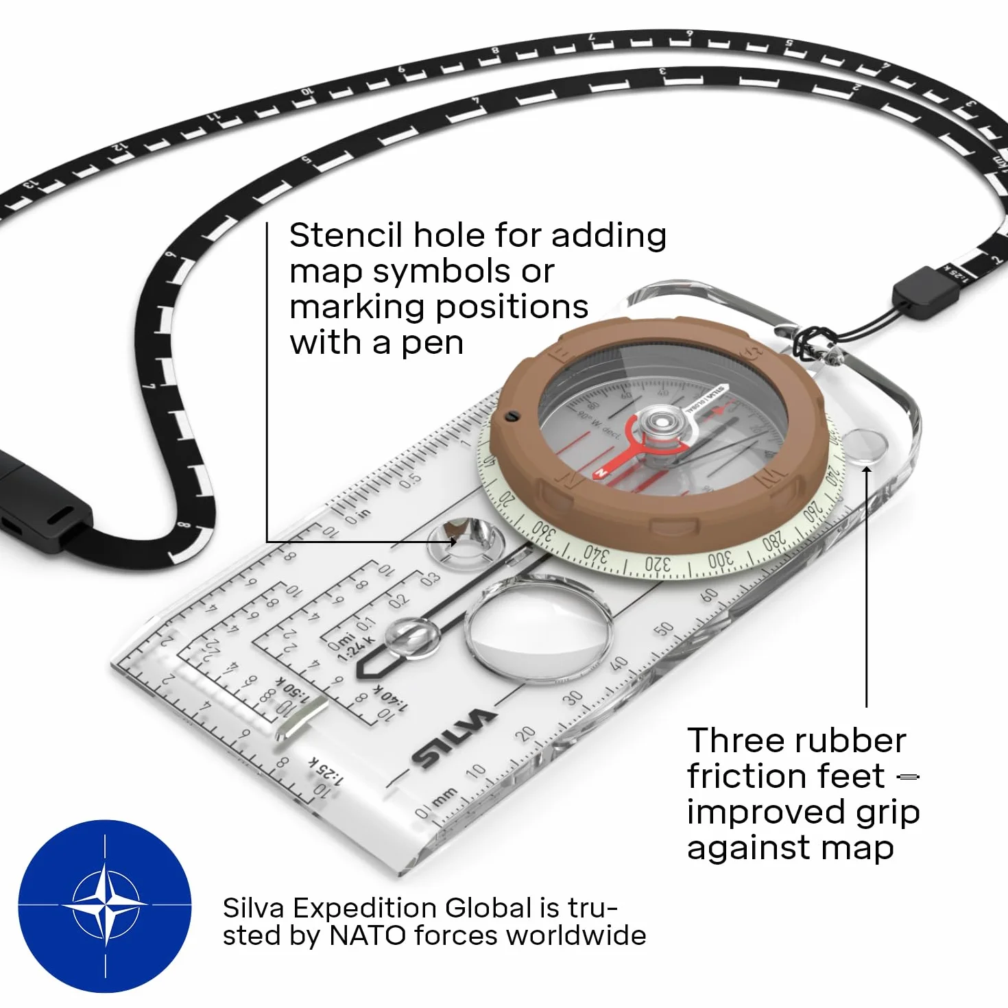 Silva Expedition 360 Global kompas brązowy