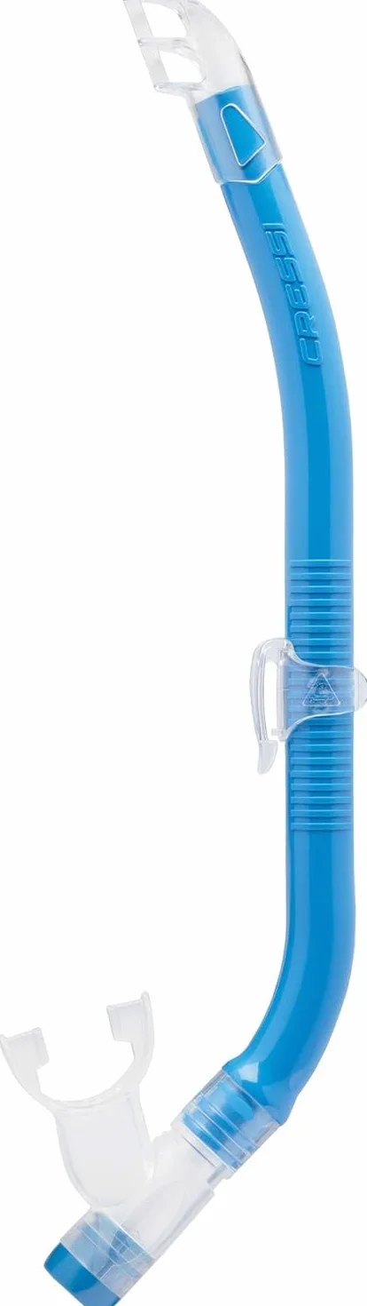CRESSI since 1946 - Moon Kid + Top - Combo Set Mask Moon and Top Snorkel Ideal for Diving and Snorkelling - Blue/Orange - Kids One Size