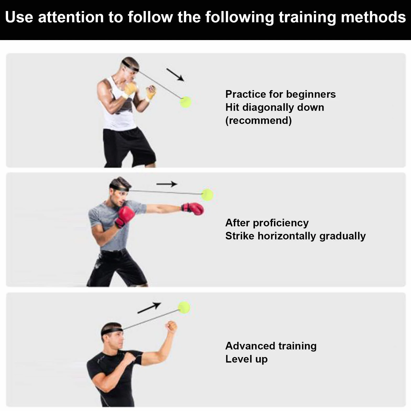 Boxing Reflex Ball mit Kopfband Speed Reaction Training Ball Gym Übungskampfball