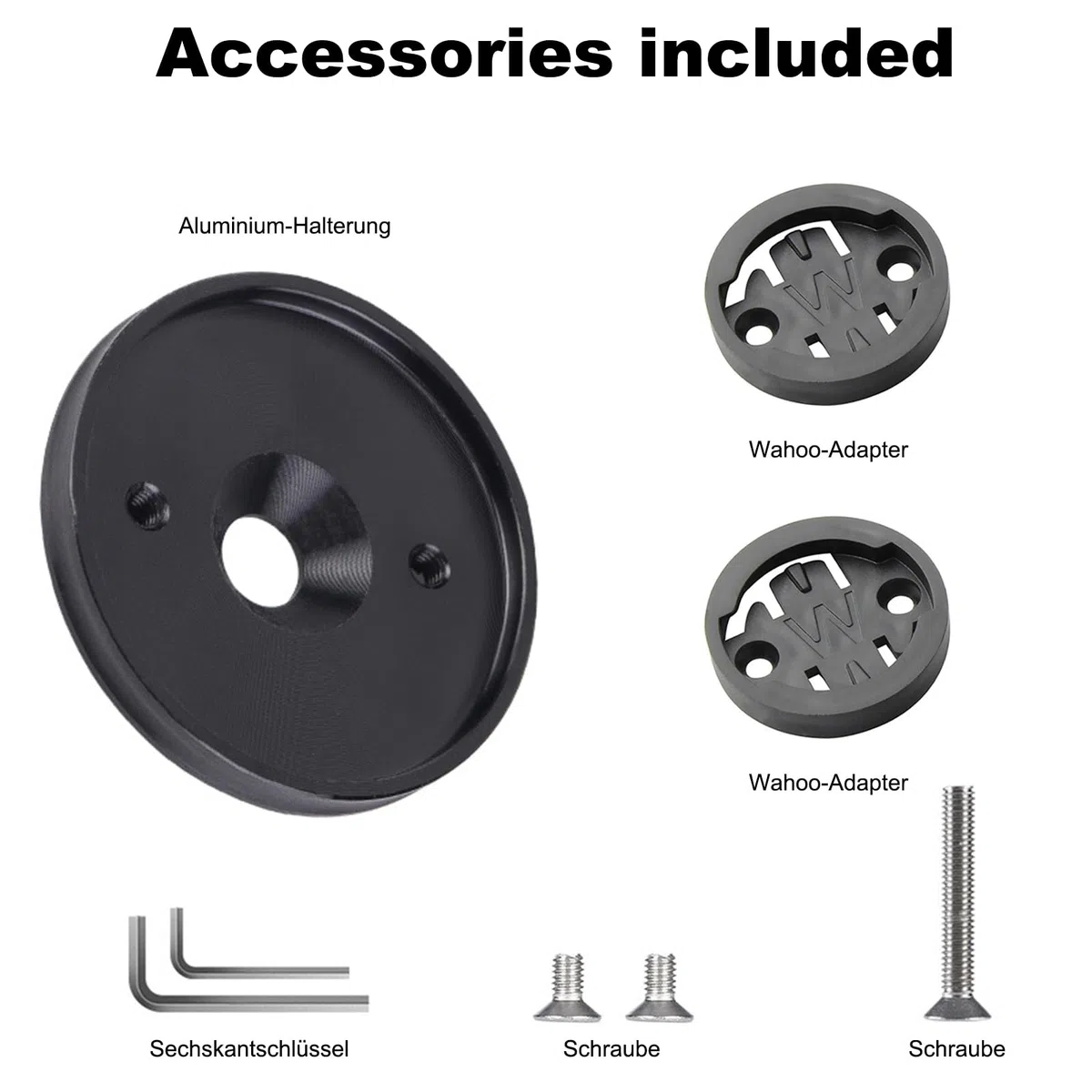 Uchwyt na wspornik kierownicy roweru do Wahoo Elemnt, Elemnt Roam, Elemnt Bolt, Elemnt Mini, z 2 adapterami