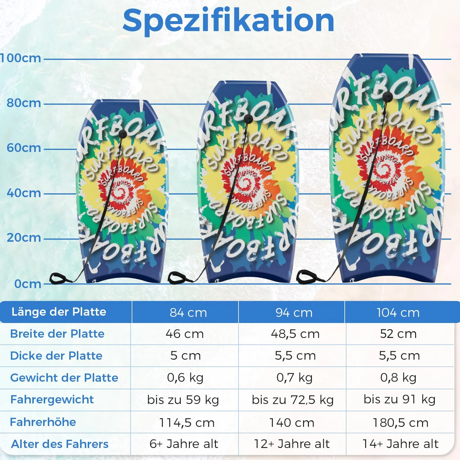 COSTWAY Bodyboard dla dzieci, deska surfingowa z rdzeniem z tworzywa EPS, spód z HDPE i szlufką na nadgarstek, deska surfingowa, body Board