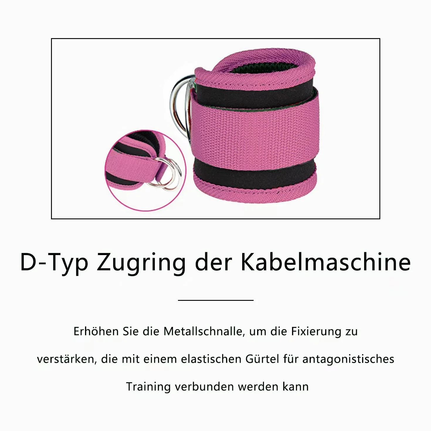 CAM2 2 paski na kostkę z D-ringami, mankietami i karabińczykami, paski na stopę, do treningu fitness, mankiety, dla mężczyzn i kobiet, przedłużacze nóg, mięśnie pośladków