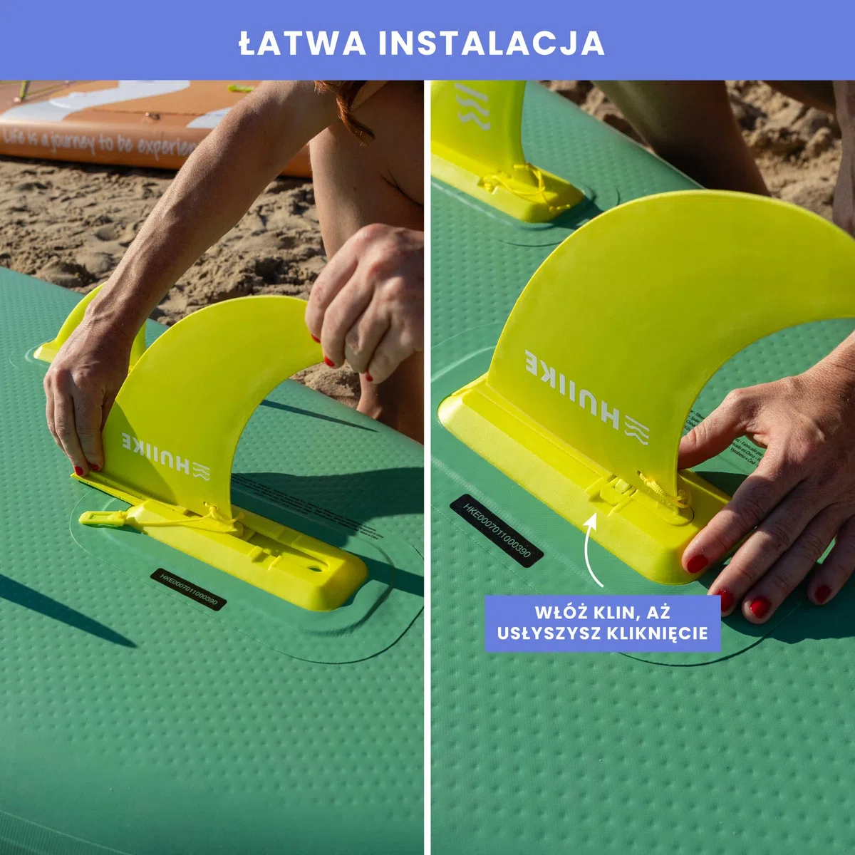 Zestaw 3 Wymiennych, Odłączanych Finów - HUIIKE | Fin do Wymiany na Tablicy Stand Up Paddle Board, Akcesoria do Planszy SUP, Wymienny Fin, SUP Akcesoria Planszy Stand Up Paddle Board