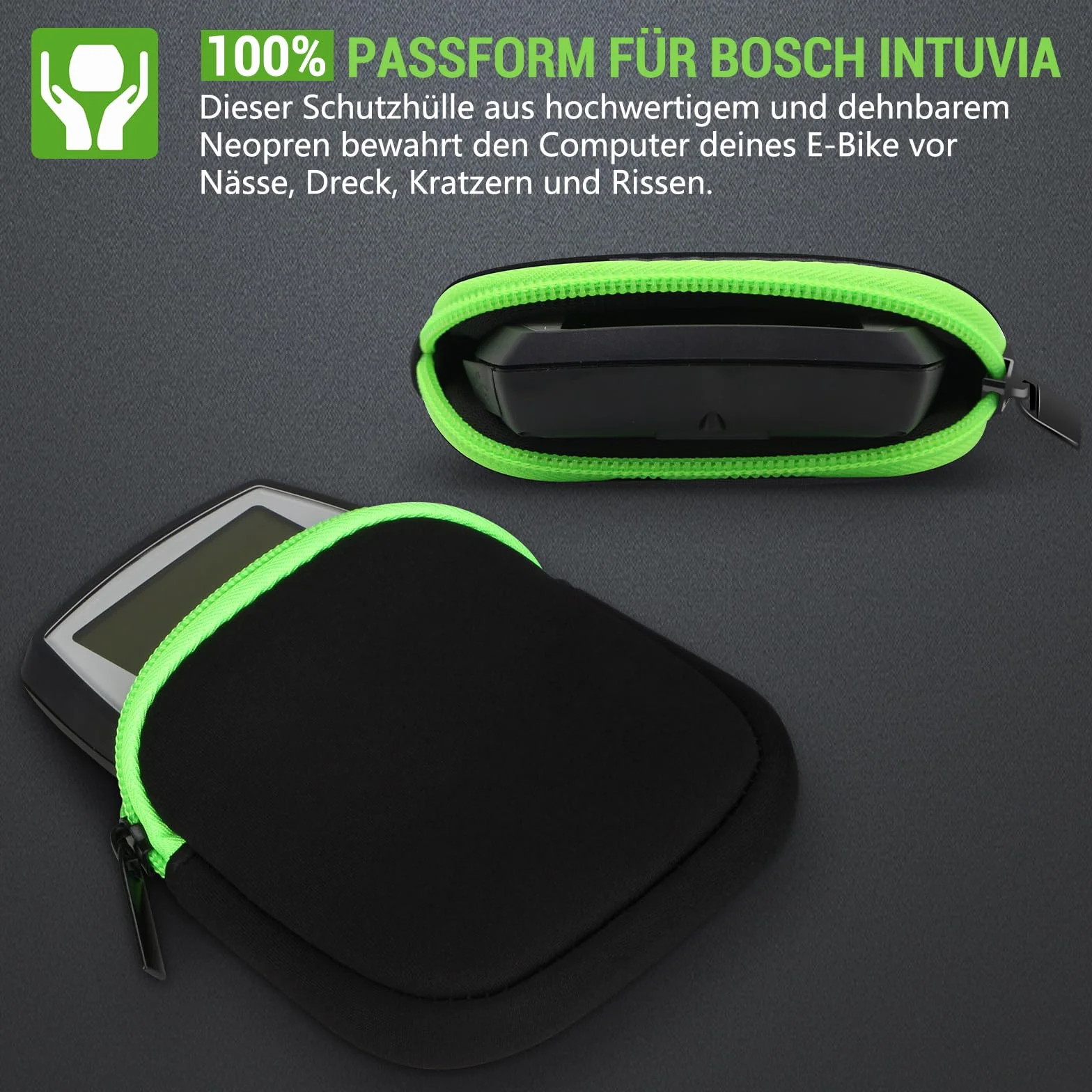 CLOPAE Bosch Intuvia pokrowiec ochronny na wyświetlacz z neoprenu, 2 sztuki, ochrona wyświetlacza, rower elektryczny, wodoszczelny, odporny na uderzenia i zarysowania
