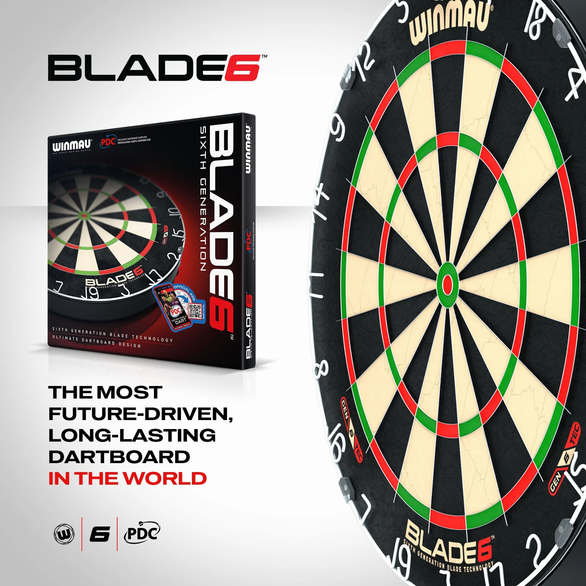 WINMAU Tarcze do rzutek z serii Blade – profesjonalne oficjalne tarcze turniejowe PDC – Blade X
