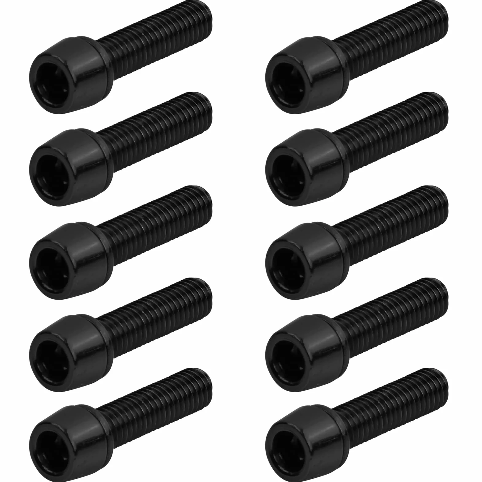 Śruby do mostka rowerowego M5 x 20 mm z podkładkami, śruby stożkowe do roweru górskiego (czarne)