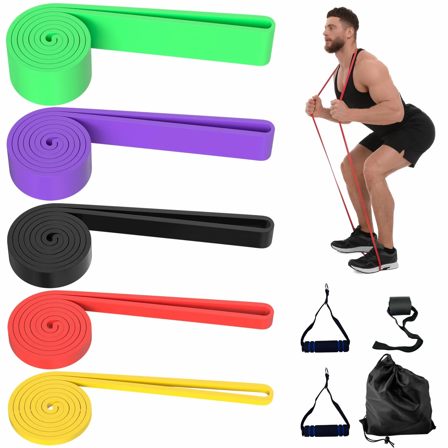 Newpop Taśmy Oporowe do Fitnessu