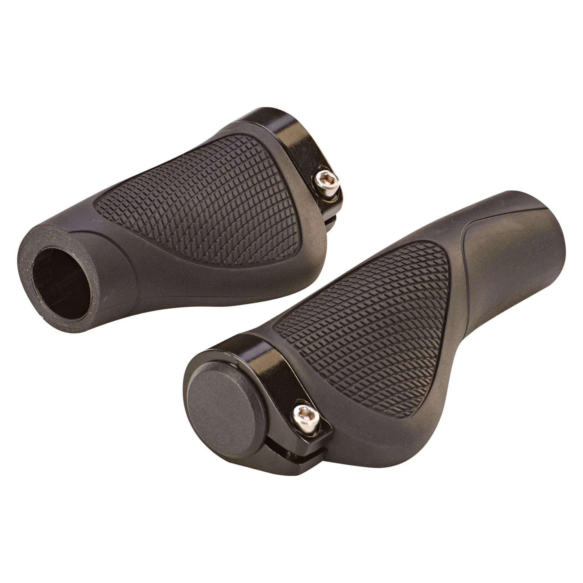Prophete Ergonomiczne uchwyty rowerowe 132 mm czarne aluminiowe mocowanie śrubowe