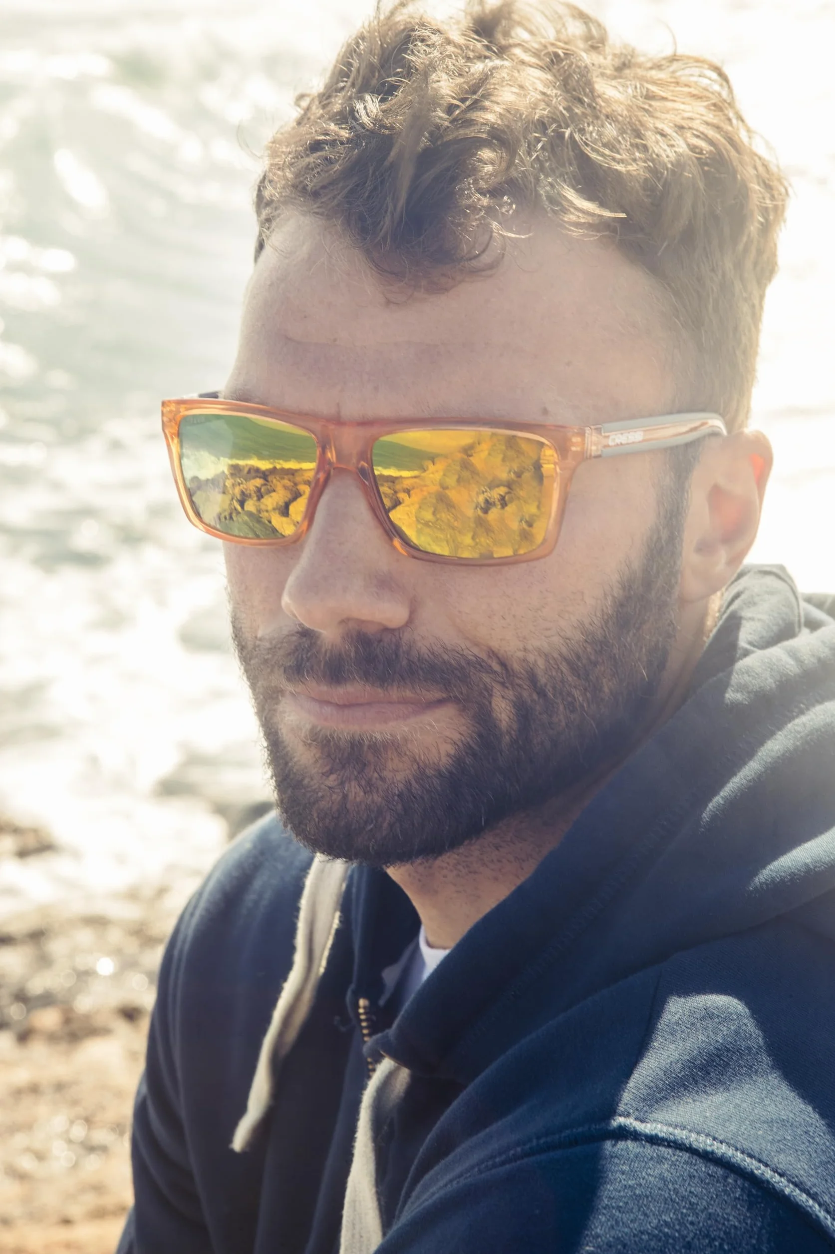 Cressi Unisex-Adult Rio Sunglasses Sportowe Okulary Przeciwsłoneczne,Szary/Pomarańczowy Lustro Obiektyw,Jeden Rozmiar,Xdb100111