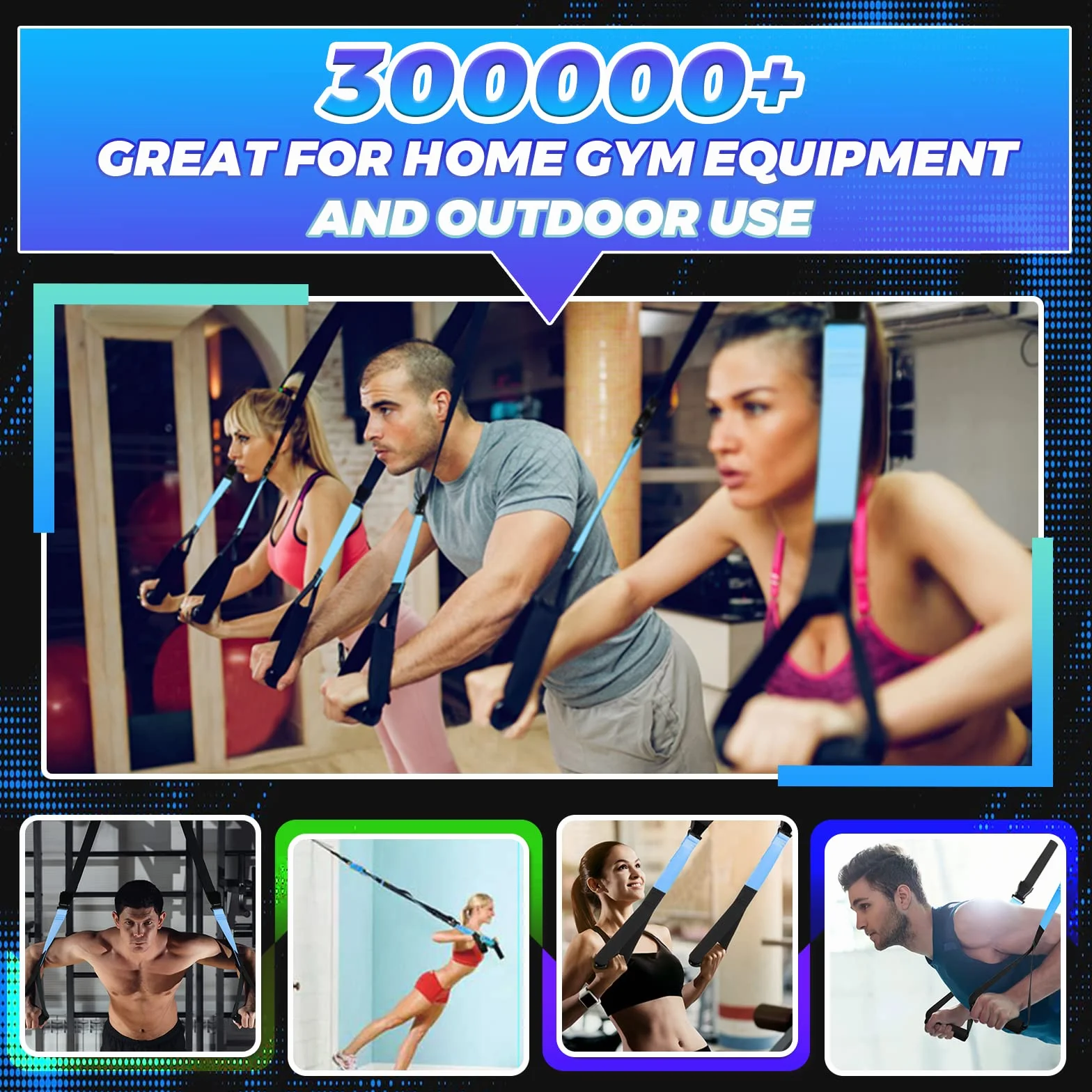 Fitness Training Pro system zawieszenia zestaw treningowy profesjonalna siłownia fitness paski treningowe do domowej siłowni treningu niebieski