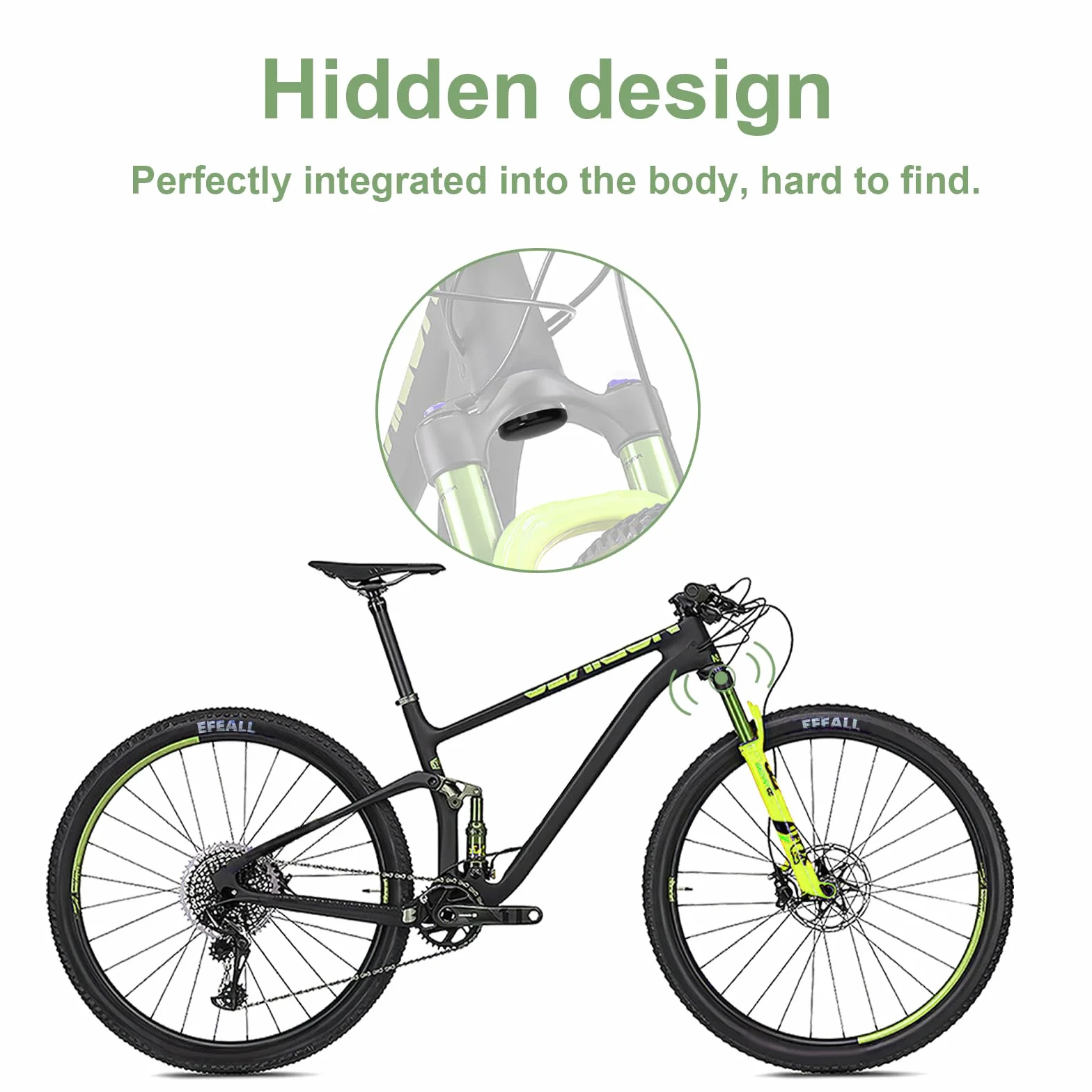 Uchwyt rowerowy antykradzieżowy na Airtag, nadaje się do rowerów z otworami w przednim widelcu