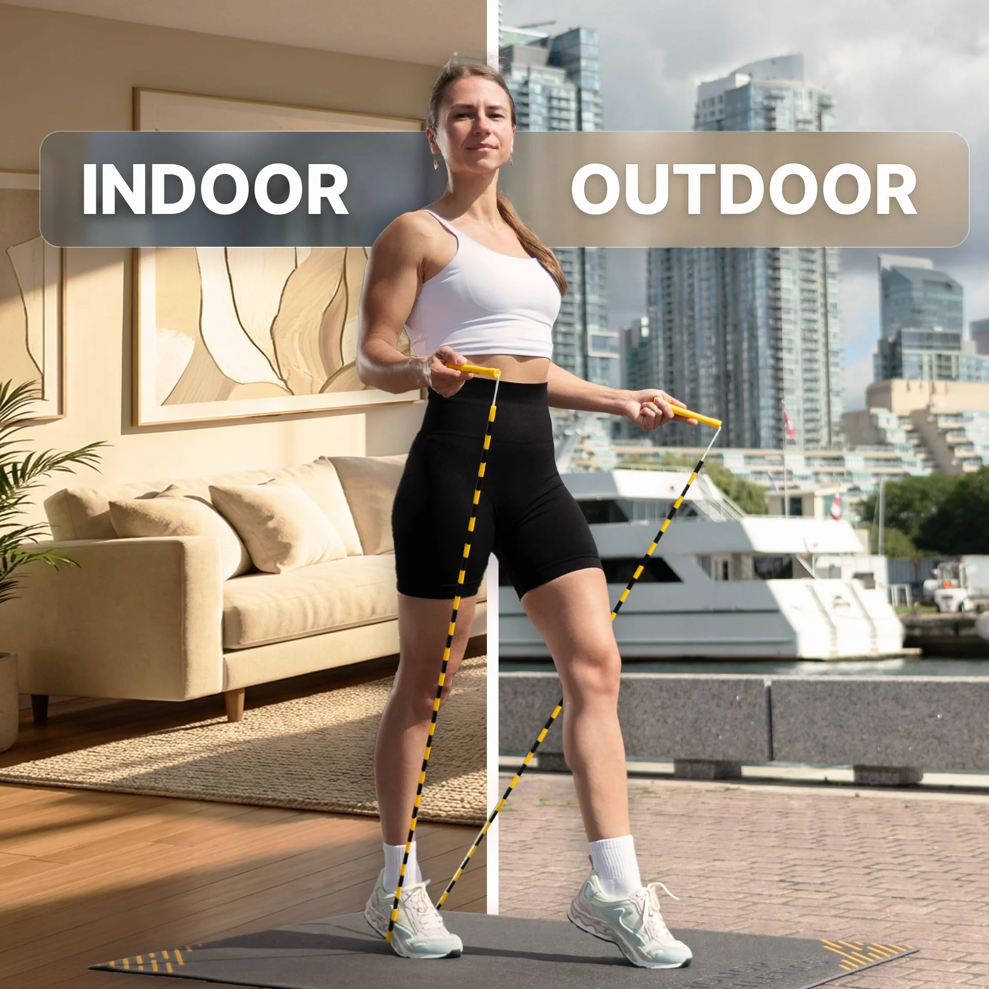Honor Athletics Skakanka z koralikami 2.0 – regulowana z nietłukącymi się uchwytami i nietłukącymi się koralikami dla lepszego treningu fitness