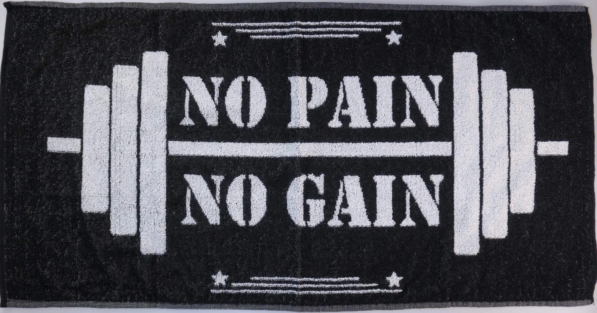 Ręcznik do fitnessu i sportu z przesłaniem | rozmiar 50 cm x 100 cm | POWERTOWEL ręcznik z mikrofibry, bawełna (bez gain), 100% bawełna B/W