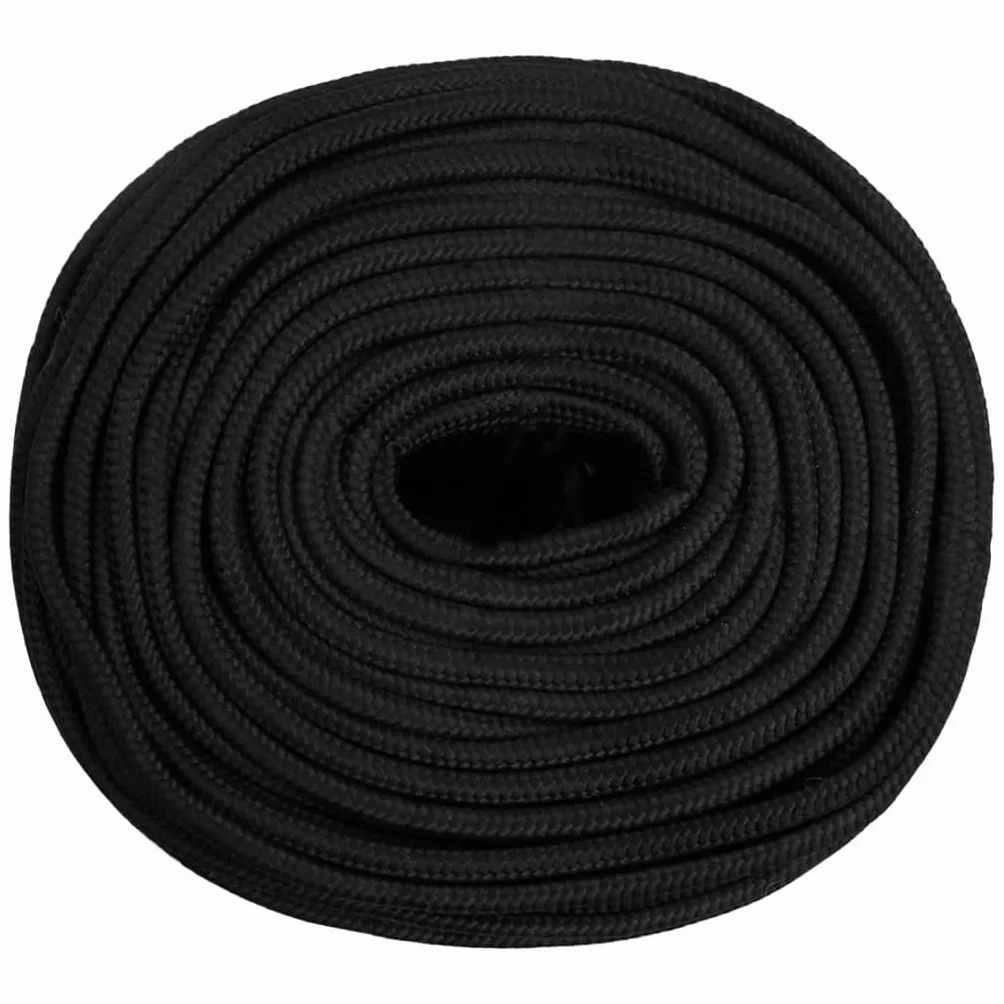 vidaXL Linka żeglarska polipropylen 10 mm 50 m czarna