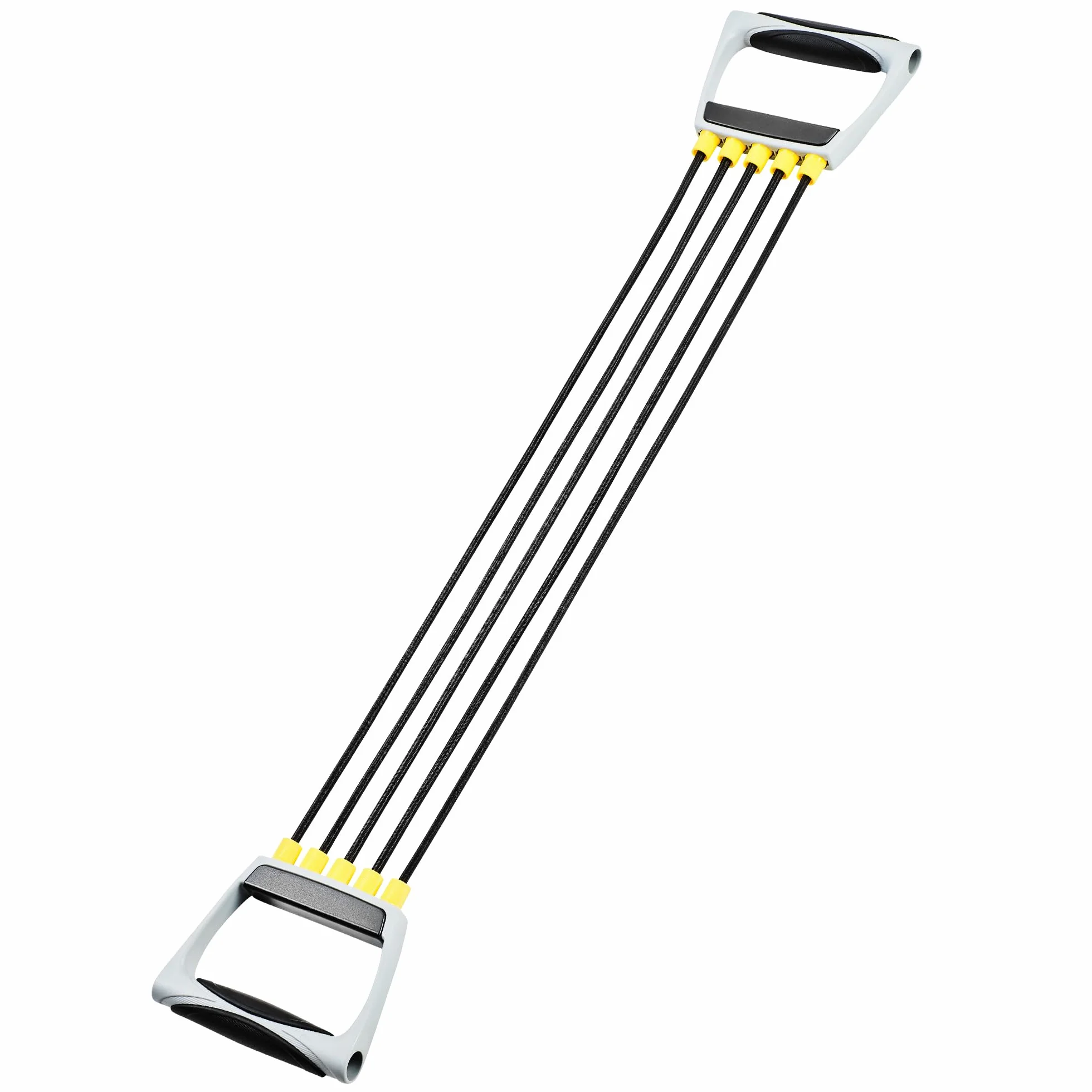 Bad Company Chest Expander I 5-stopniowa regulacja oporu taśmy oporowe z uchwytami I taśmy fitness do treningu domowego