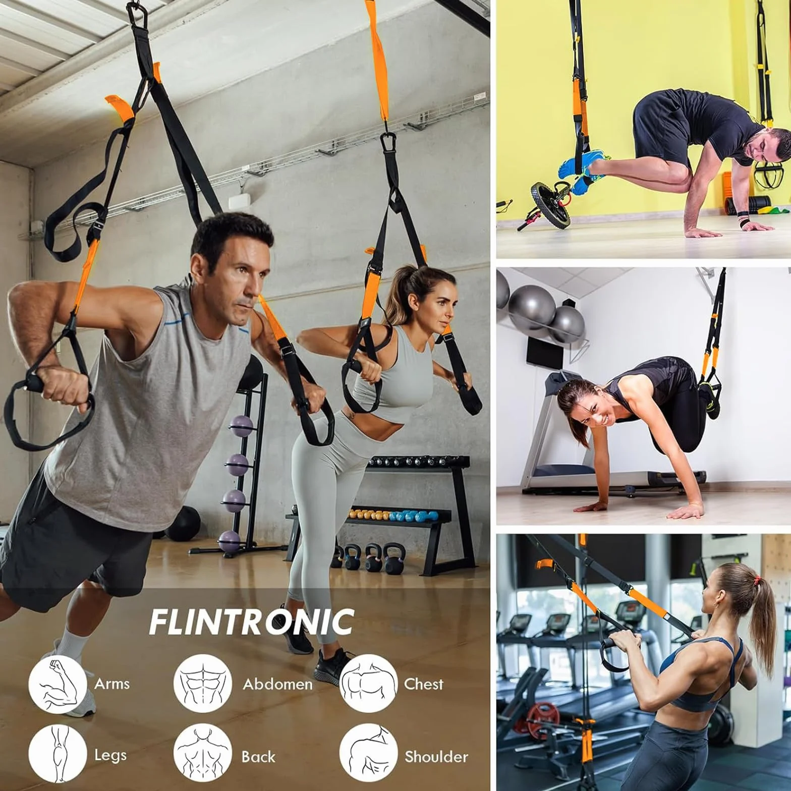 Flintronic Sling Trainer Zestaw Treningowy Zawieszenia TRX Fitness Dom