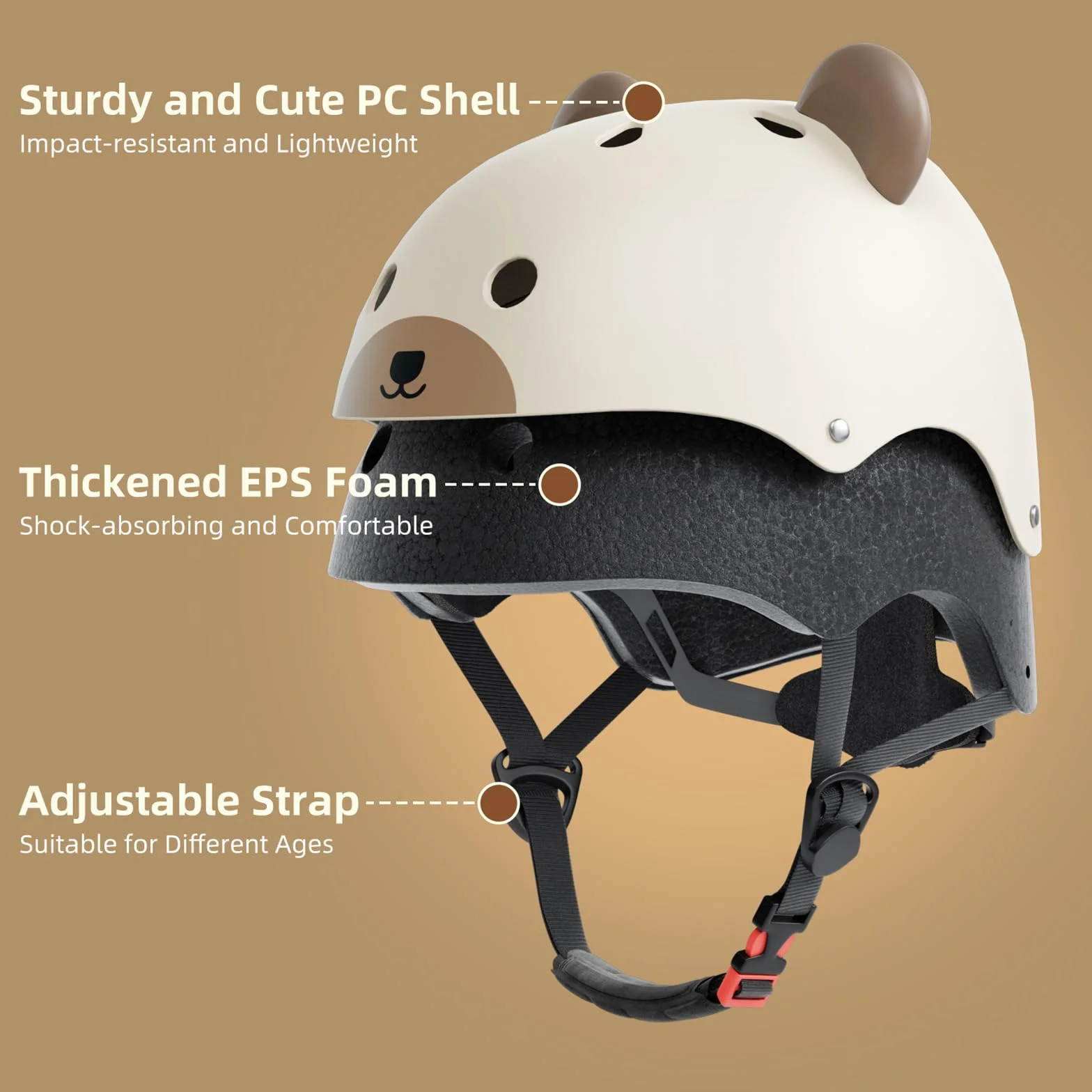 XJD Kask rowerowy dla dzieci 1-8 lat regulowany bezpieczeństwa wzór zwierzęcy 44-50 cm