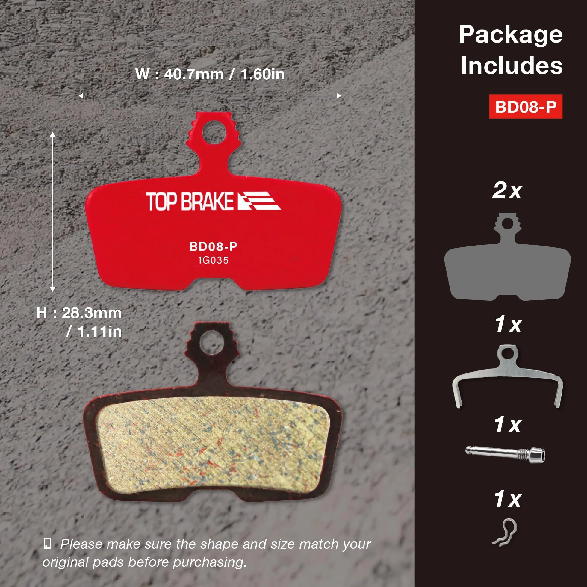 Top Brake Klocki hamulcowe tarczowe do roweru górskiego AVID SRAM R/RE/RSC Jazda RE | MTB, Downhill, rower szlakowy | Kompozycja ceramiczna, wersja wydajności, czerwona (dołączony)