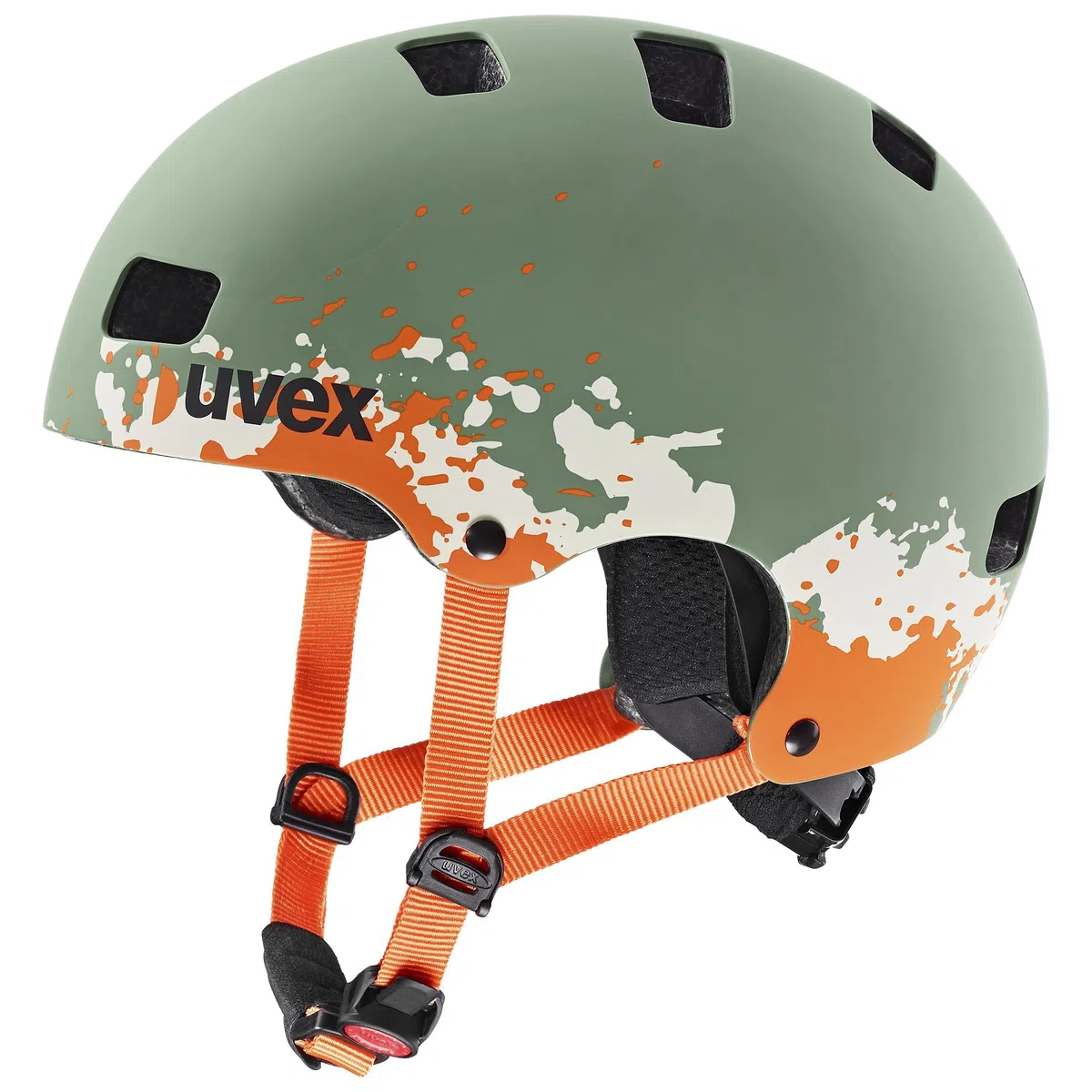 uvex kid 3 cc - wytrzymały kask rowerowy dla dzieci - indywidualna regulacja wielkości - udoskonalona wentylacja - moss green - sand matt - 51-55 cm
