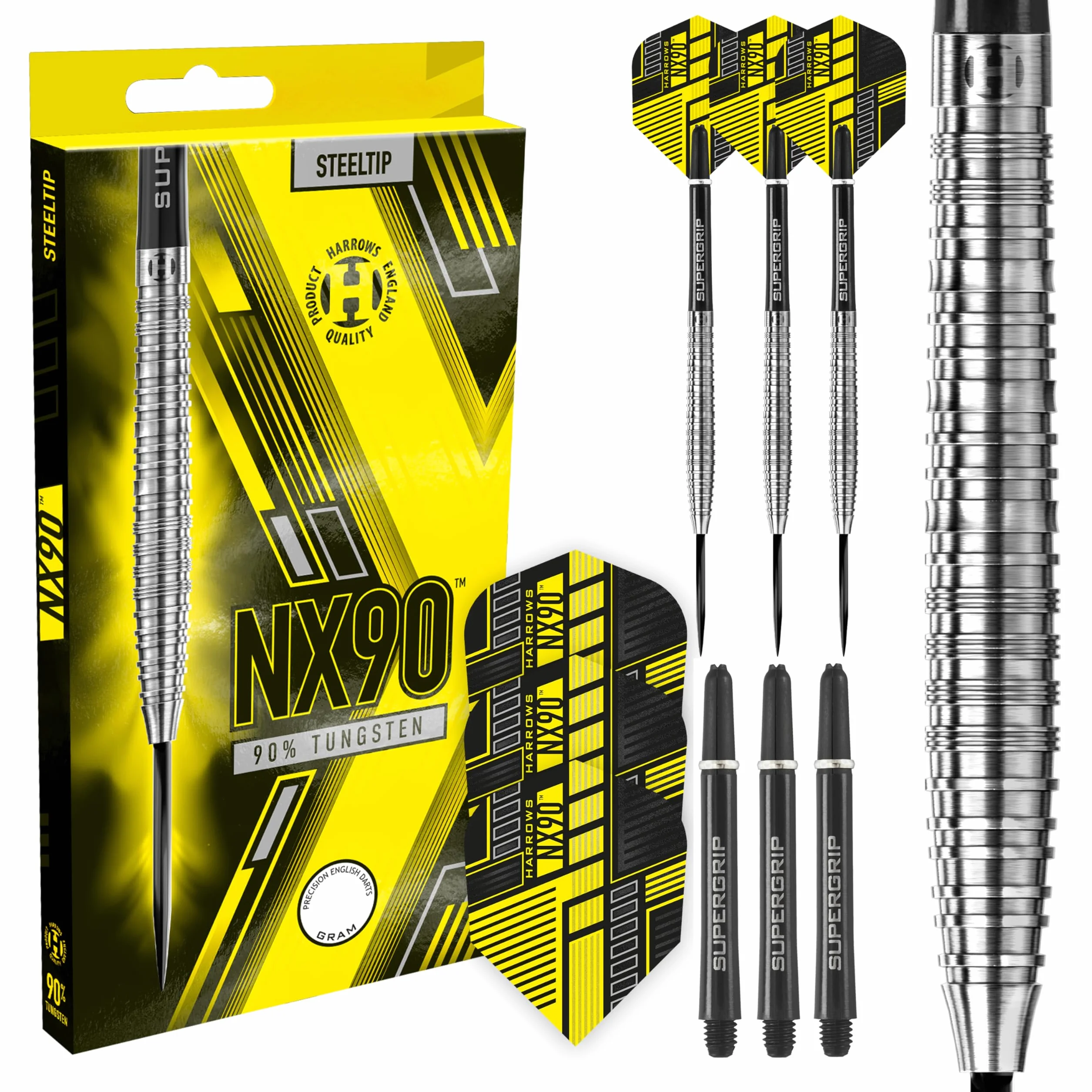 Harrows NX90 Zestaw rzutek stożkowych 90% wolfram 21 g system szybkiej wymiany punktów