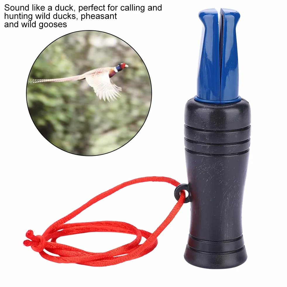 Tefola Gwizdek na Kaczki, trwałe PVC Duck Call, akcesorium myśliwskie z liną