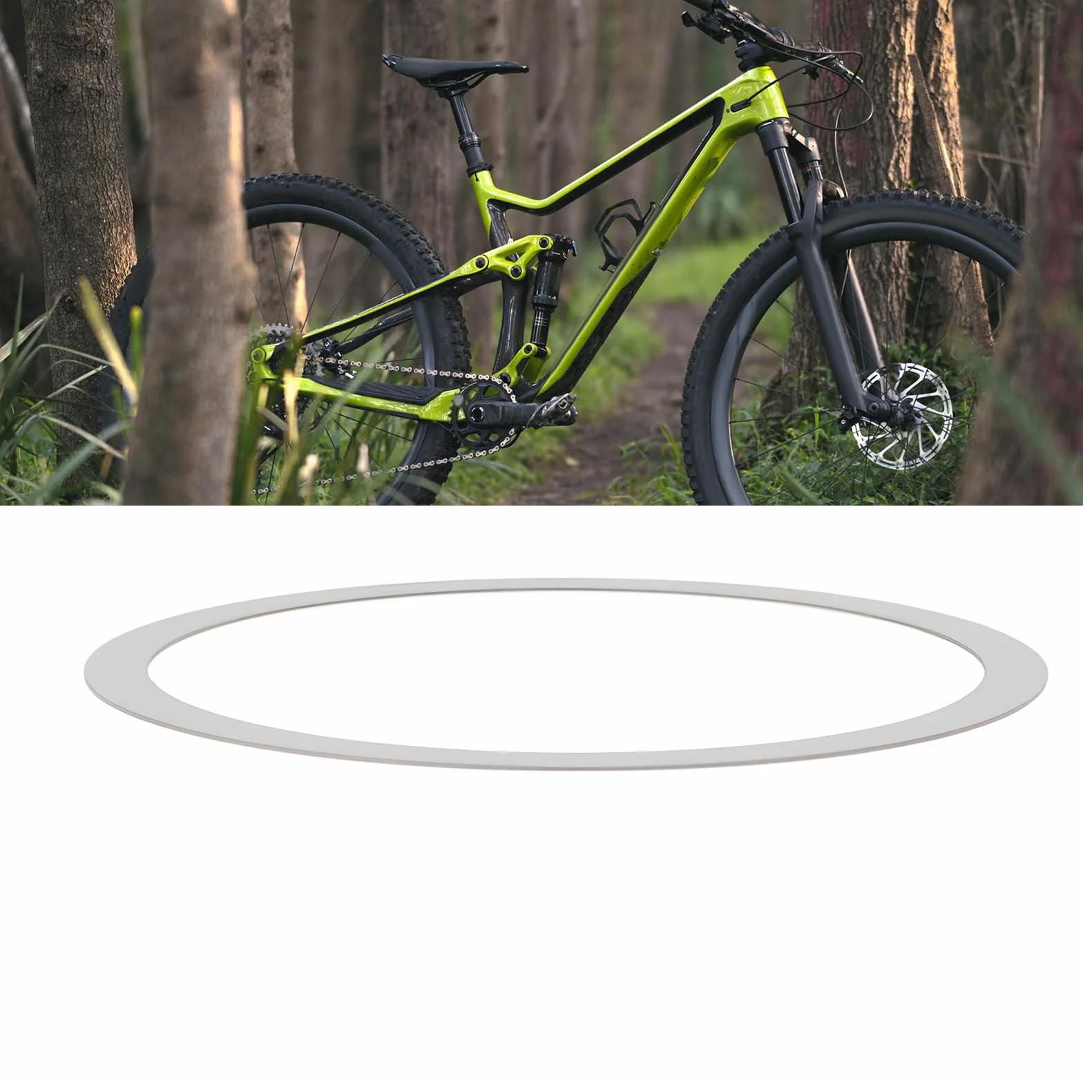 10 szt. zestaw słuchawkowy 28,6 mm podkładka mikrodystansowa do rowerów górskich z kierownicą 1-1/8 cala 29 x 33,5 x 0,2 mm