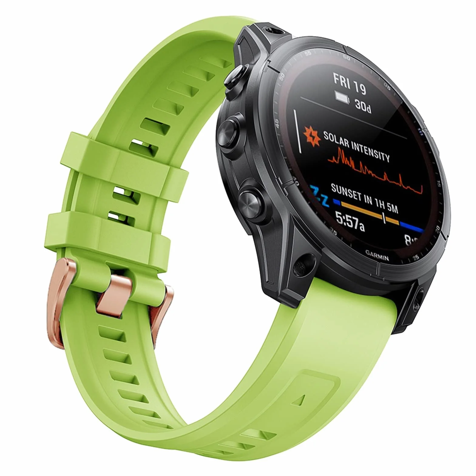 AMSH Pasek do zegarka Garmin Fenix 7S 6S Pro 5S Plus Instinct 2S 20 mm Silikonowa Bransoletka