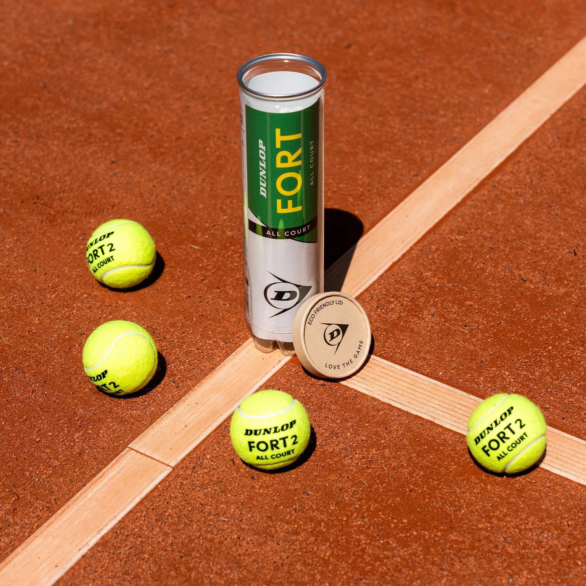 DUNLOP Piłka tenisowa Fort All Court TS – do piasku, twardego podłoża i trawnika (4 piłki)