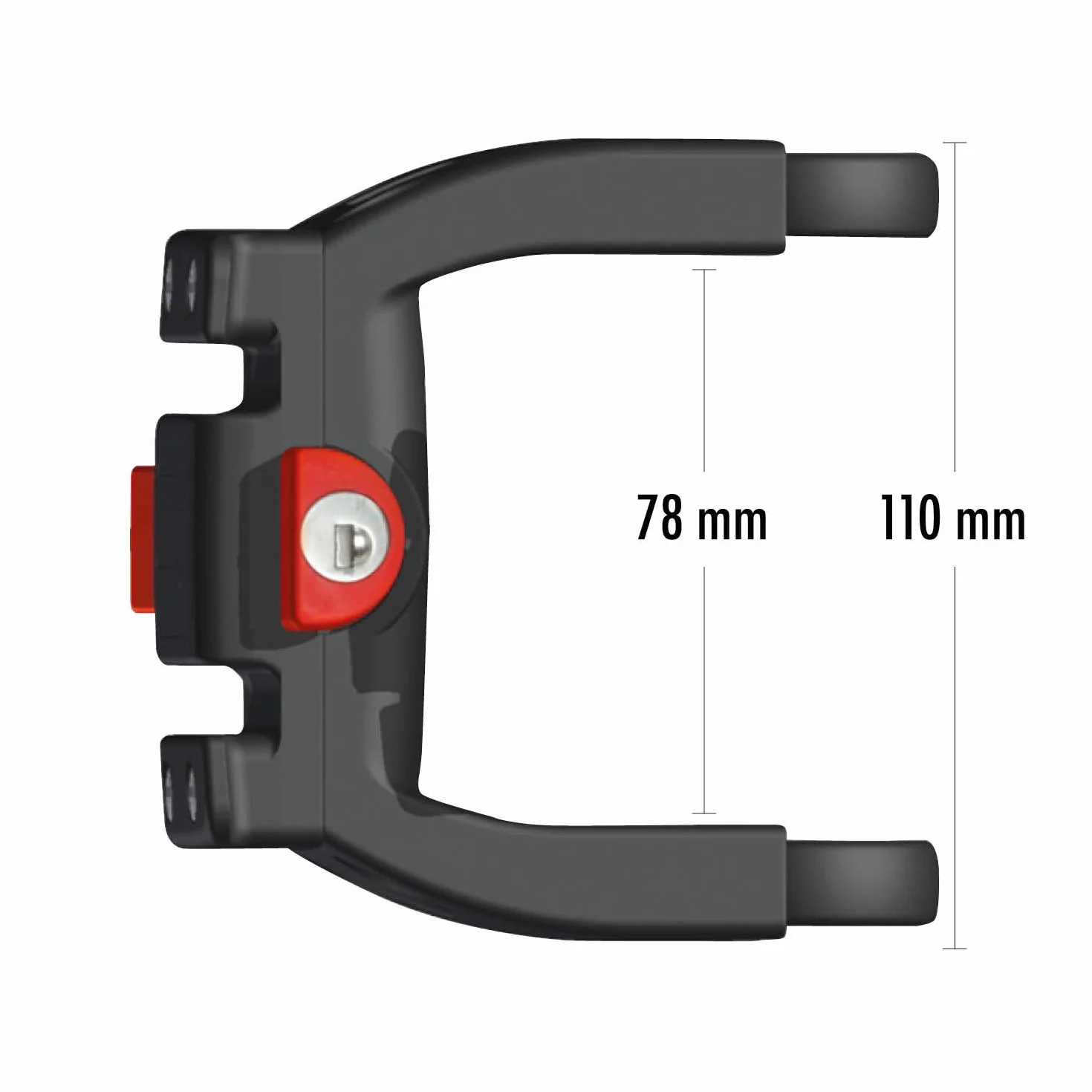 Klickfix Adapter na kierownicę E z zamkiem do rowerów elektrycznych z wyświetlaczem, uniwersalny – pasuje do kierownic o średnicy 22-26 mm i kierownicy oversize 31,8 mm