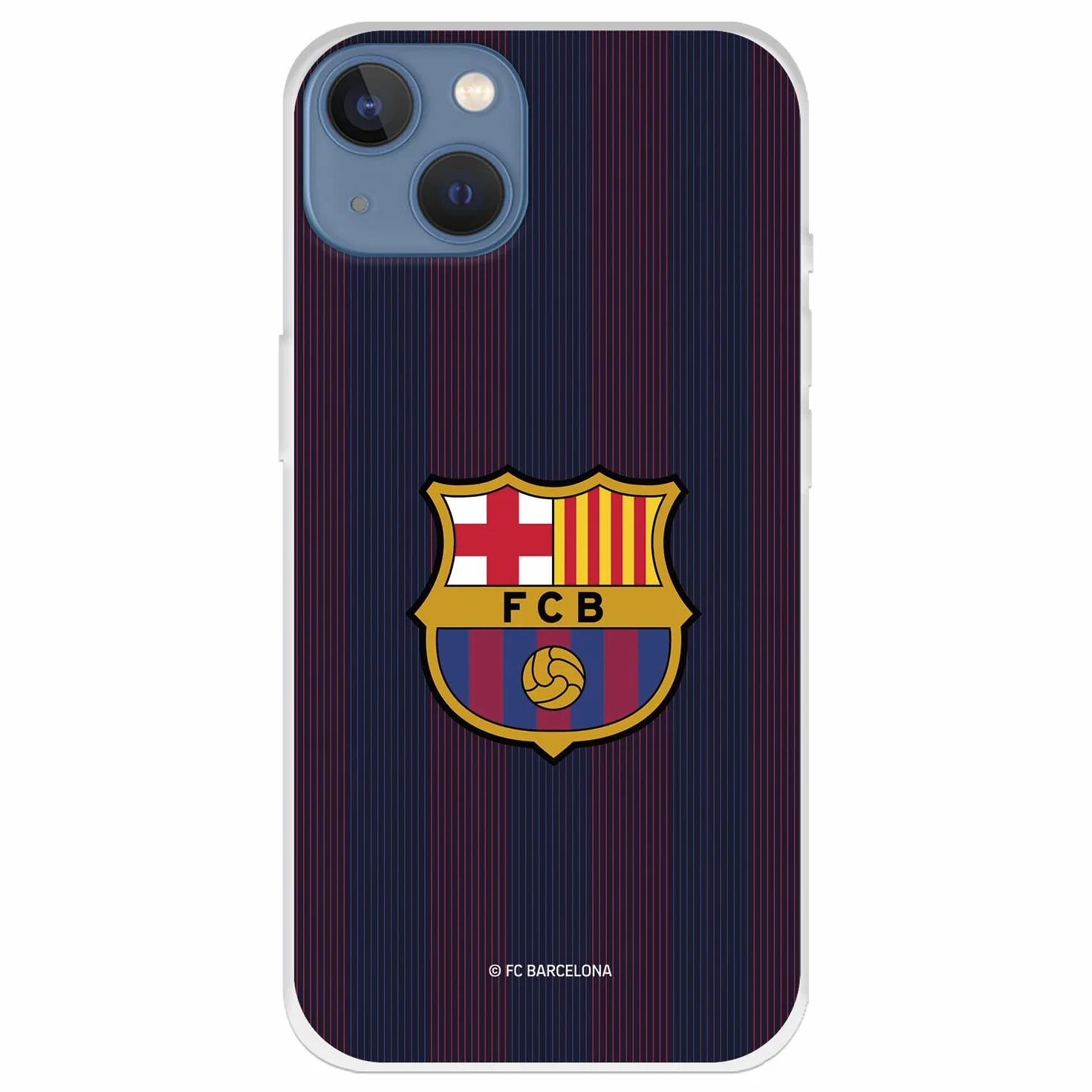 Etui ochronne FC Barcelona na iPhone 13 silikonowe granatowe niebieskie oficjalnie licencjonowane
