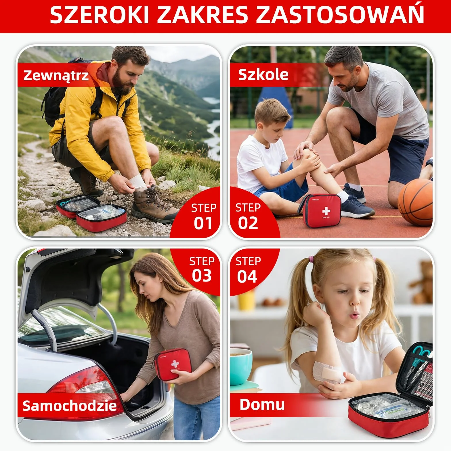 HONYAO Apteczka Pierwszej Pomocy 125 szt, Mini Apteczka Pierwszej Pomocy, Mini Apteczka Podróżna, Kompaktowy Apteczka, First Aid Kit do Łódka Rower Work Camping Mountain Piesze wycieczki Samochód