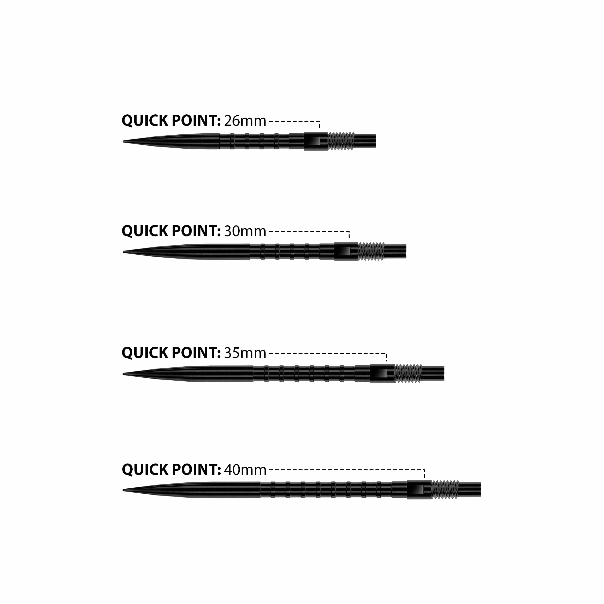 Harrows HM Grip Heavy Metal Quick Points 35 mm czarne punkty rzutek