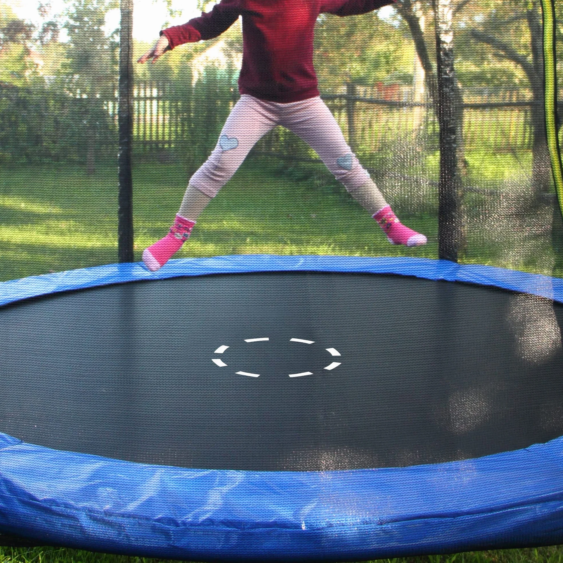 SPRINGOS mata do skakania z 72 metalowymi oczkami Ø mata: 318 cm do trampoliny o średnicy 366 cm (12 stóp), akcesoria do trampoliny