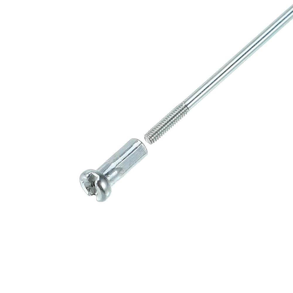 Szprychy rowerowe 13G 2,3 mm ze stali nierdzewnej 304 szprychy rowerowe 65-305 mm, srebrne szprychy koła J z miedzianym smoczkiem do rowerów górskich, rowerów elektrycznych, trójkołowych