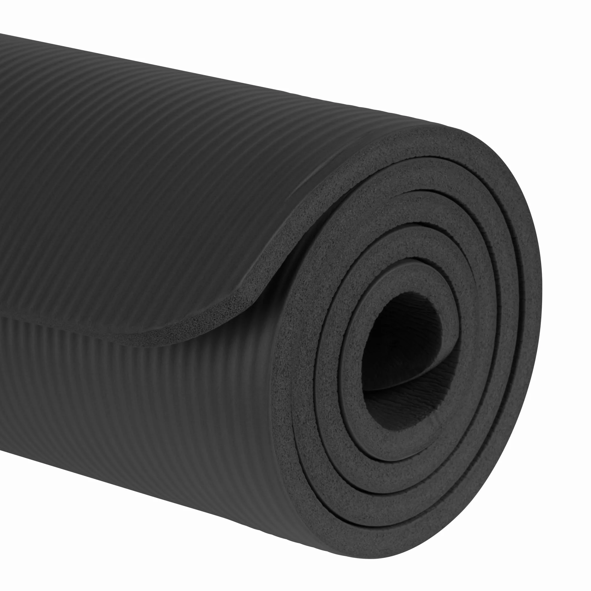 Rebel Mata Gimnastyczna do Ćwiczeń Joga Pilates Fitness 183x61cm Grubość 1,5cm Materiał NBR Czarna RBA-3151-BK