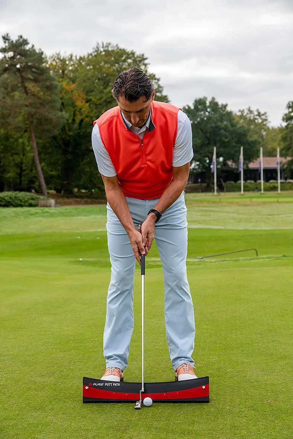 Pure2Improve Unisex Putt Path Putt Path - czarny/czerwony,
