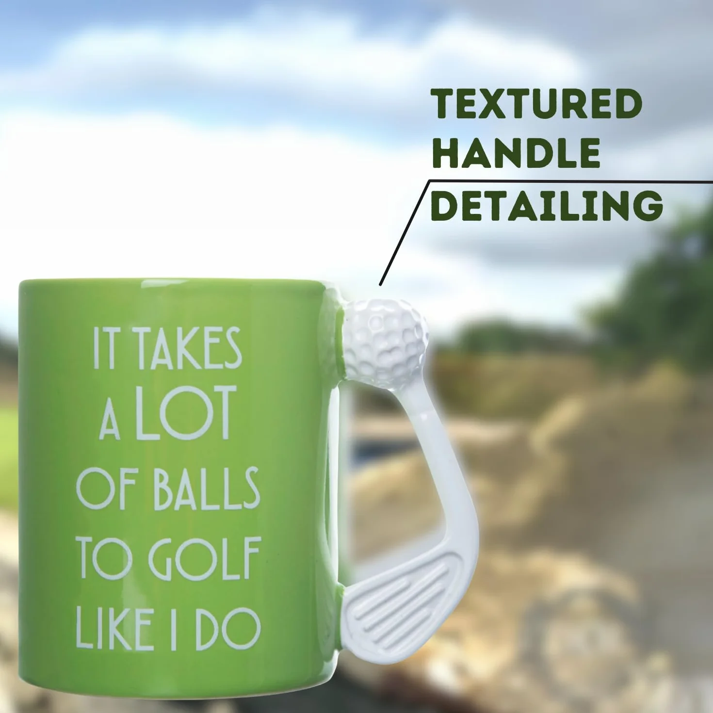 Boxer Gifts Zabawny kubek na prezent golfowy - 'It Takes A Lot Of Balls' - nowość żart prezenty golfowe dla mężczyzn i kobiet - zabawny sekretny prezent od Mikołaja dla golfistów na Boże Narodzenie,