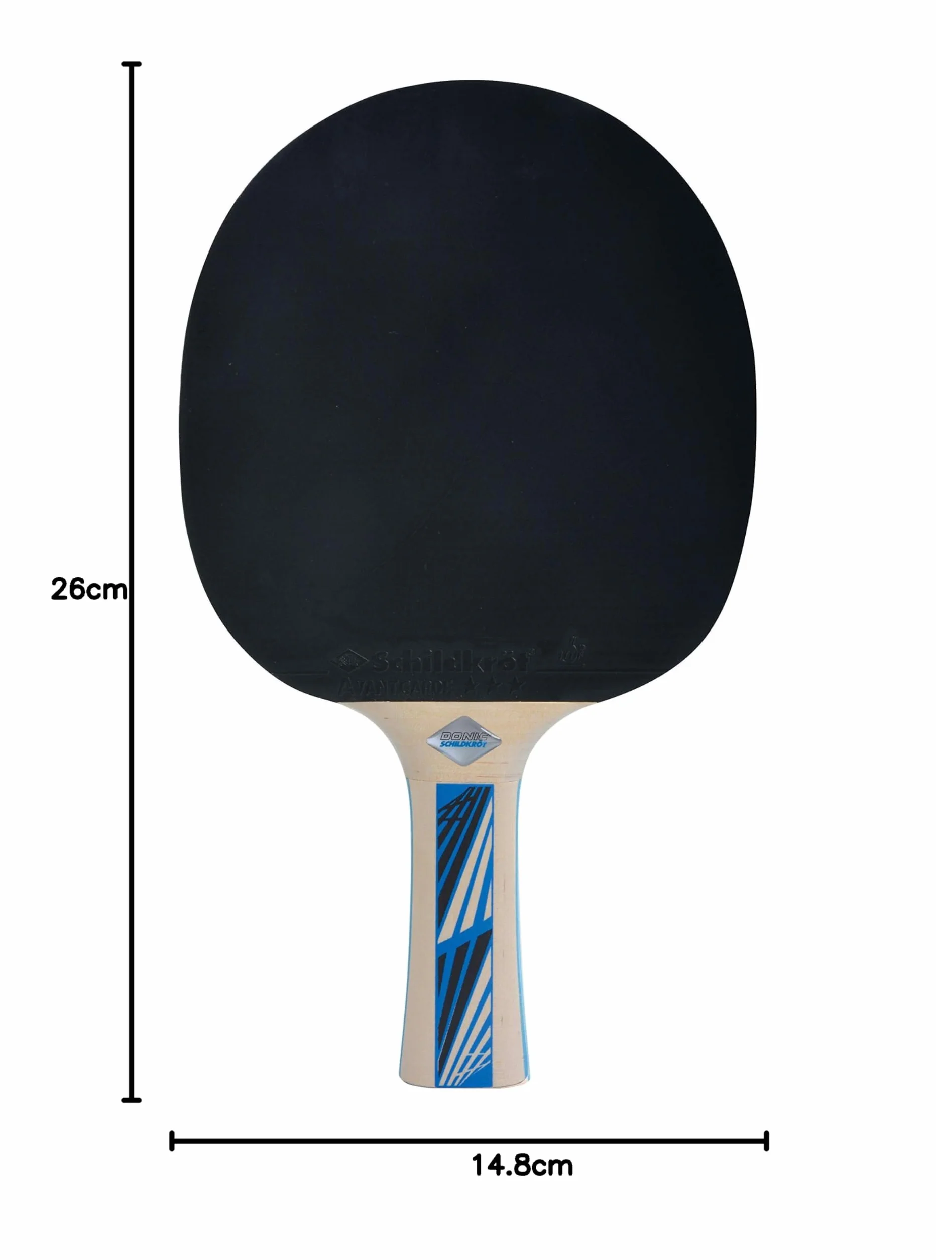 Donic-Schildkröt Table Tennis Bat Legends 700 FSC AVS Ergo Handle 2,0 mm Sponge FSC Wood Avantgarde ITTF Coating