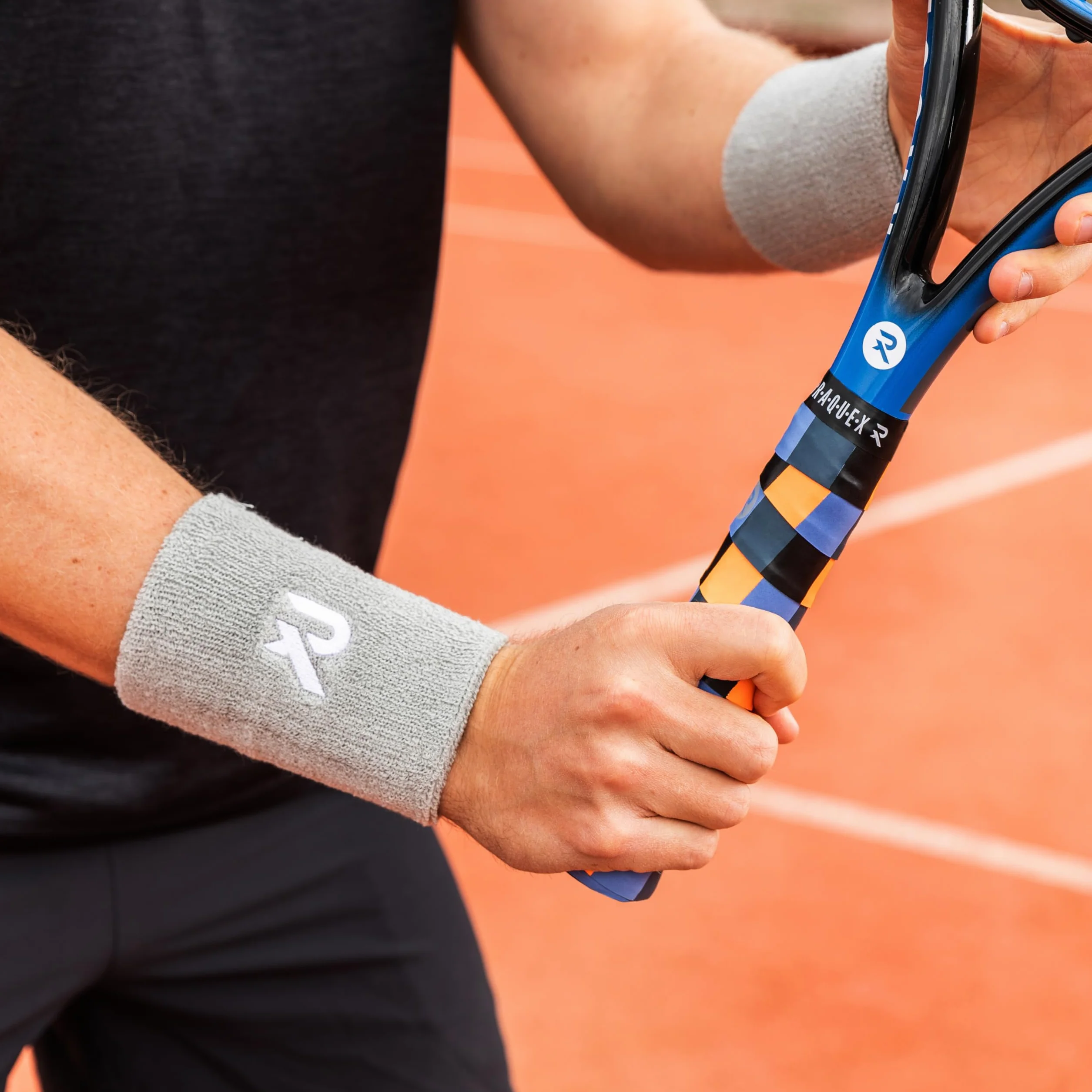 Raquex Bawełniane opaski na nadgarstek - miękki bawełniany rozciągliwy materiał. 7 opcji kolorystycznych. Opaski dresowe unisex do uprawiania sportu