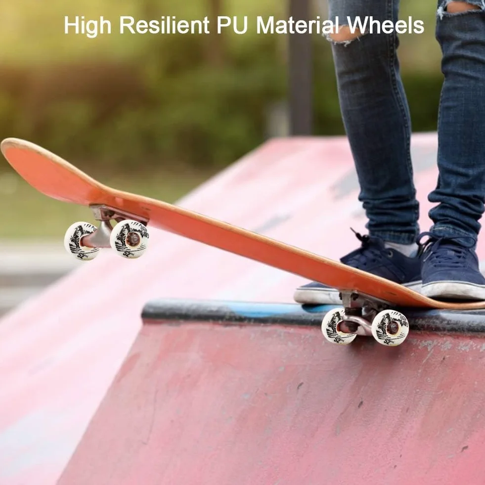 Alomejor koła do deskorolki 52 mm x 30 mm 4 szt. PU Cruiser Longboard zestaw