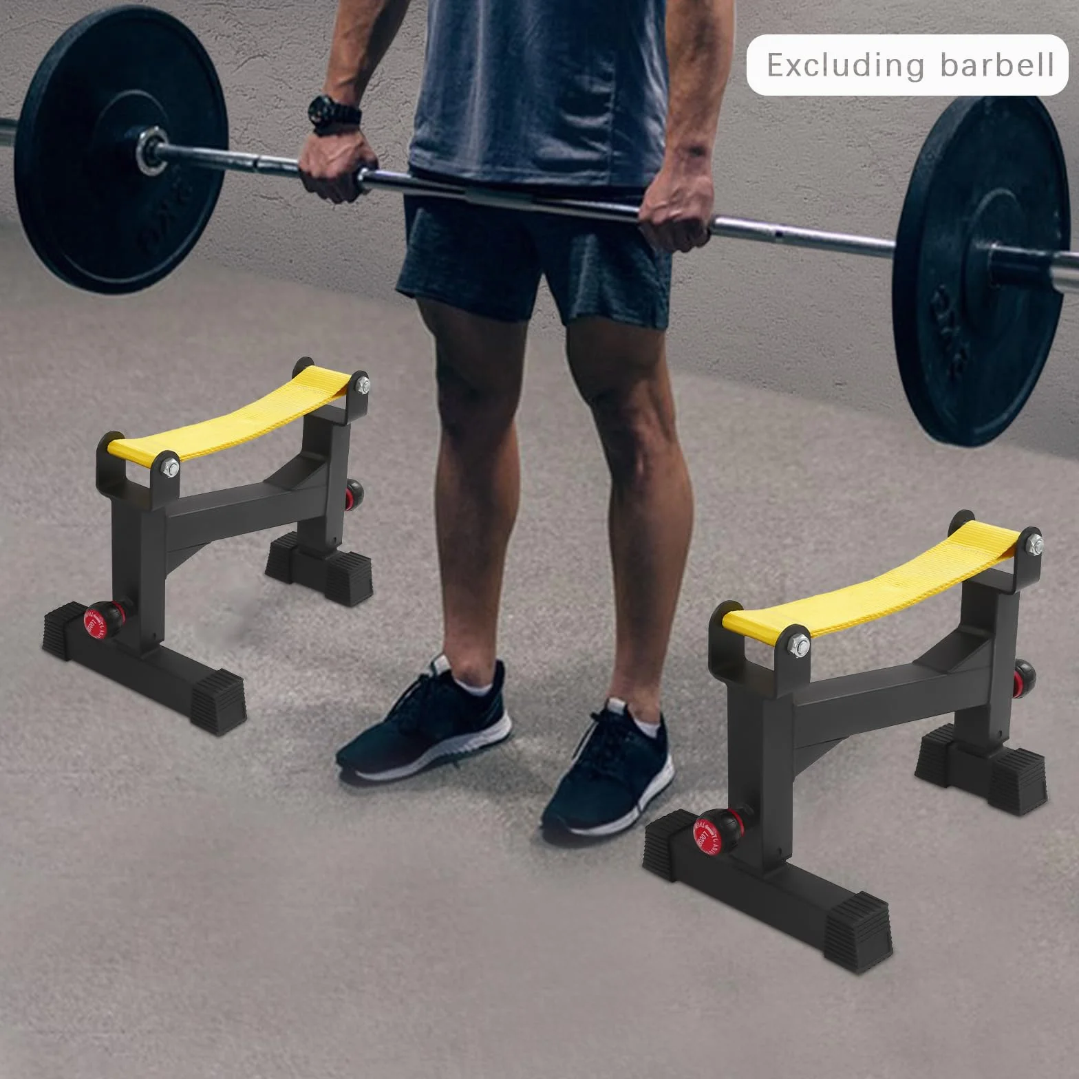 Deadlift Jack stojak na długie hantle – wytrzymały podnośnik do długich hantli, martwy ciąg – regulowana platforma podnoszenia martwego, łatwe obciążenie 300 kg, do domu, studia fitness, podnoszenia