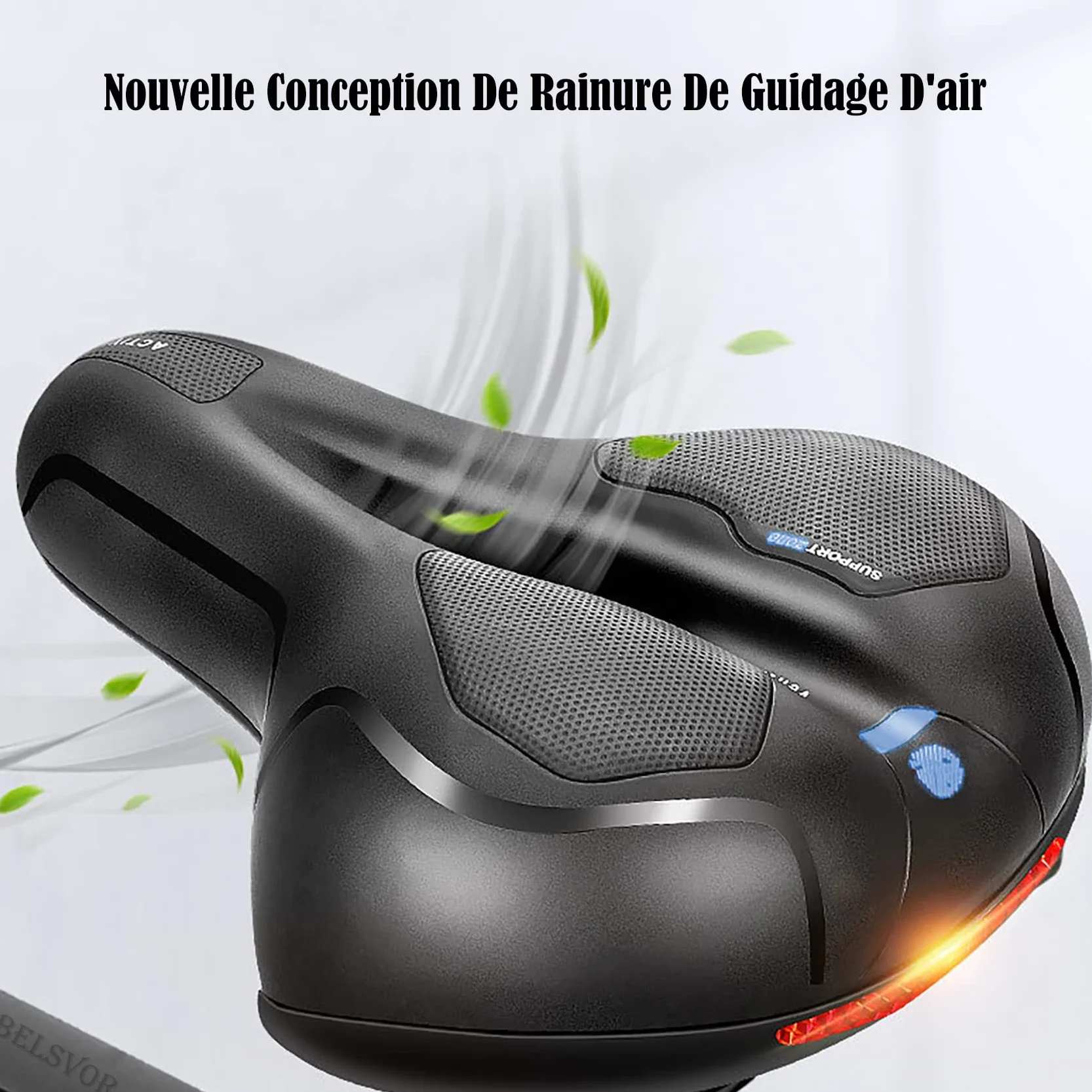 Wygodne Siodełko Rowerowe z Podwójną Sprężyną, Ergonomiczne, do Roweru Górskiego/Składanego