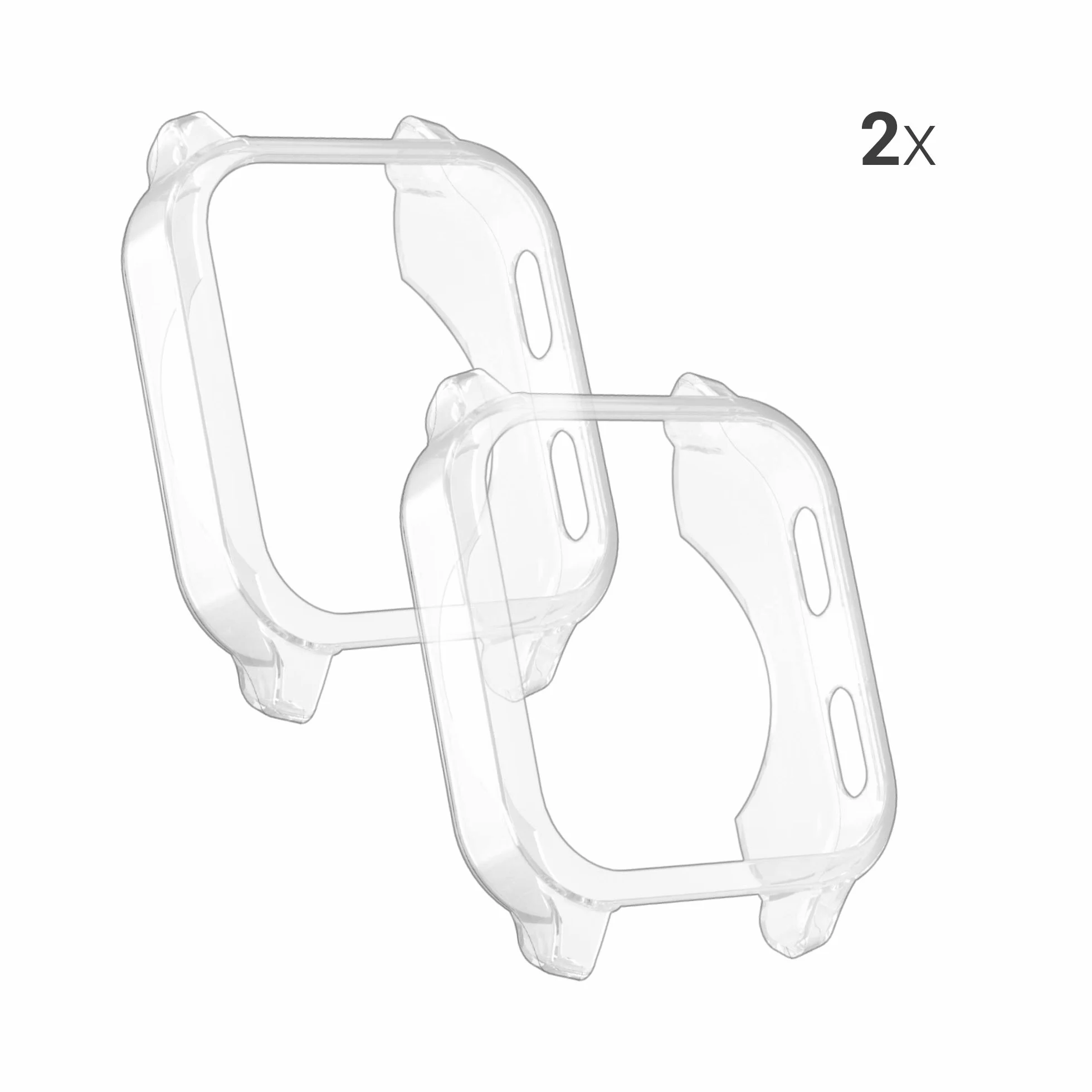 kwmobile Pokrowiec na ramę kompatybilny z Garmin Venu Sq Music/Sq Cover (2-pak) - przezroczyste silikonowe etui - przezroczyste