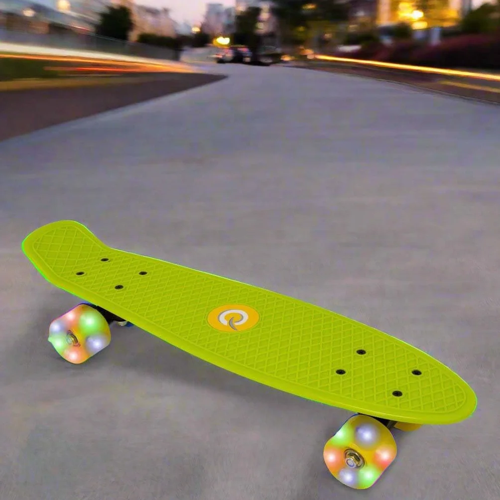 Deskorolka świecąca EVO 22" dla początkujących i profesjonalistów, kompletna mini cruiser