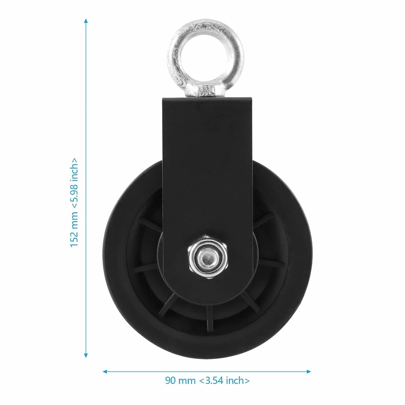 Generisch Gym Pulley Wheel zestaw 2 sztuk stal Heavy-Duty gładkie rolki linowe do systemu wyciągów kablowych