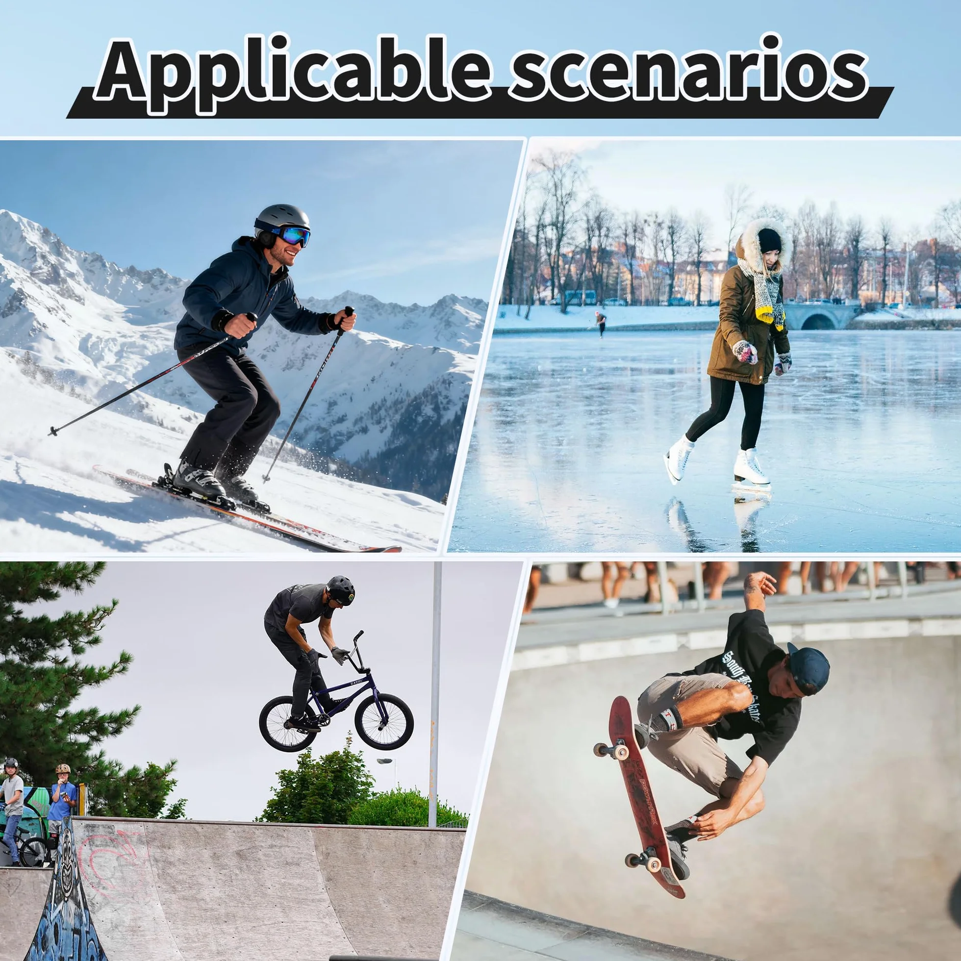 Spodnie ochronne 3D dla ochrony bioder, pośladków i kości ogonowej, wyściełane spodenki ochronne do jazdy na snowboardzie, deskorolce i nartach